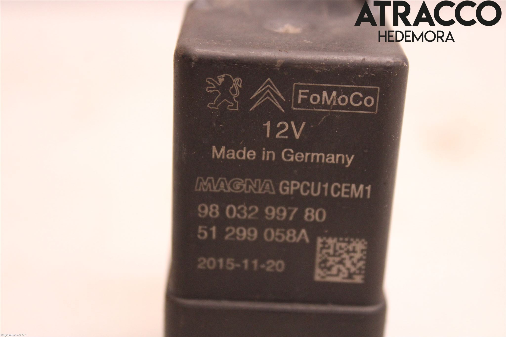 Citroen BERLINGO 08-18 Relä Glödning Diesel