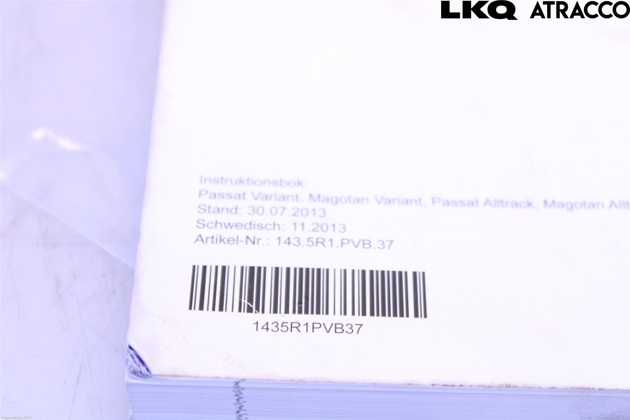 Volkswagen VW PASSAT 11-14 Instruktionsbok