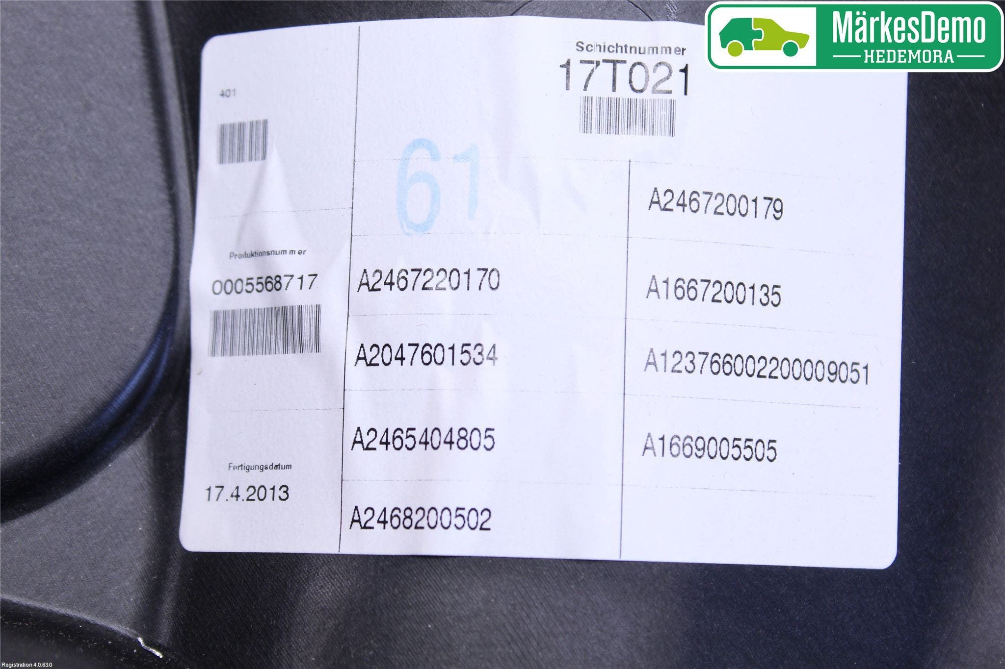 Mercedes-Benz MB B-KLASS (W246/W242) 12-19 Fönsterhiss El Kompl