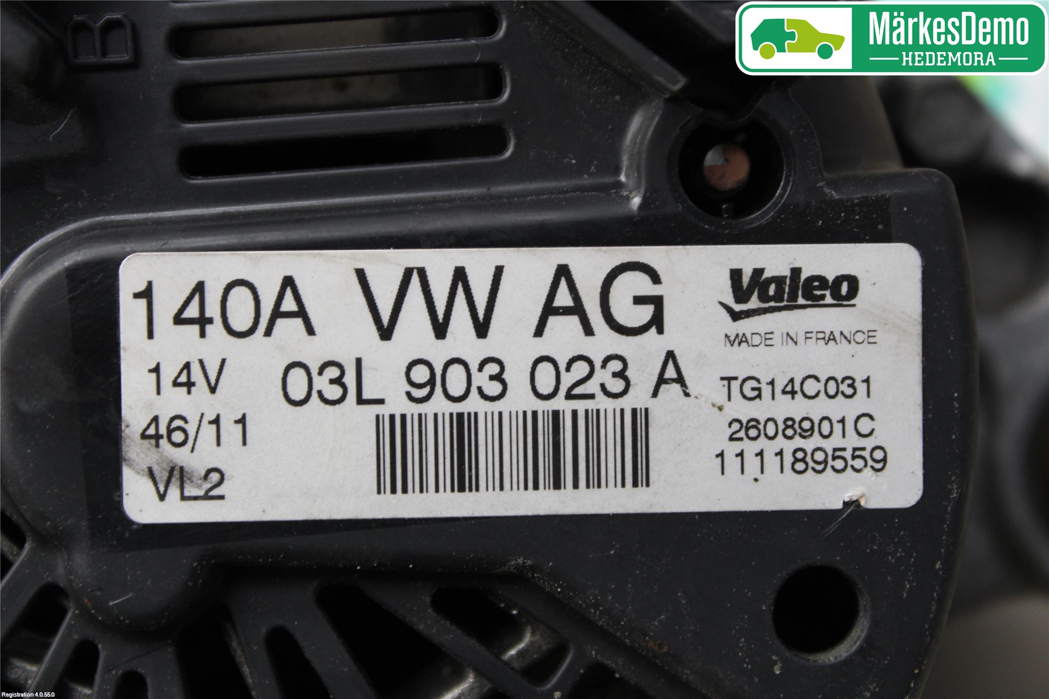 Volkswagen VW GOLF VI 09-13 Generator