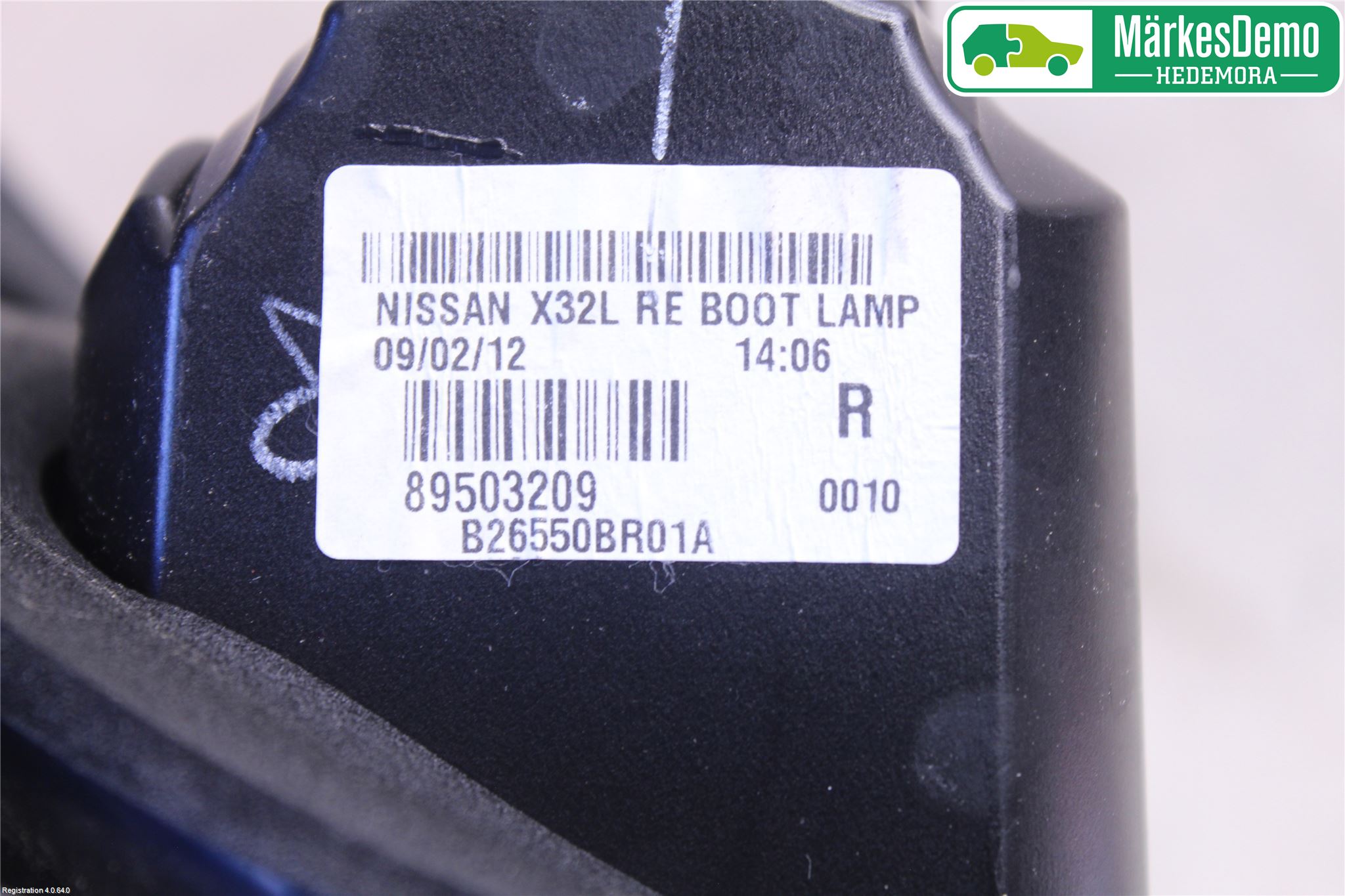 Nissan QASHQAI 10-14 Bakljus Lucka Hö