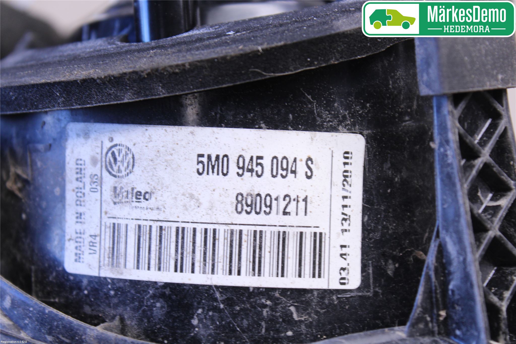 Volkswagen VW GOLF PLUS/CROSS GOLF 04-14 Bakljus Lucka Hö