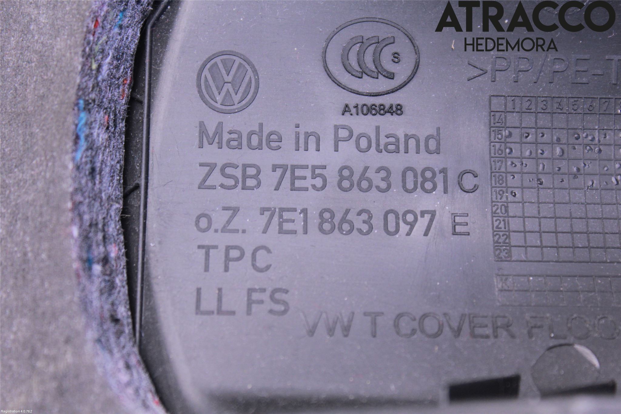 Volkswagen VW TRANSP/CARAVELLE (T6) 16-22 Instrumentbräda Sparkskydd