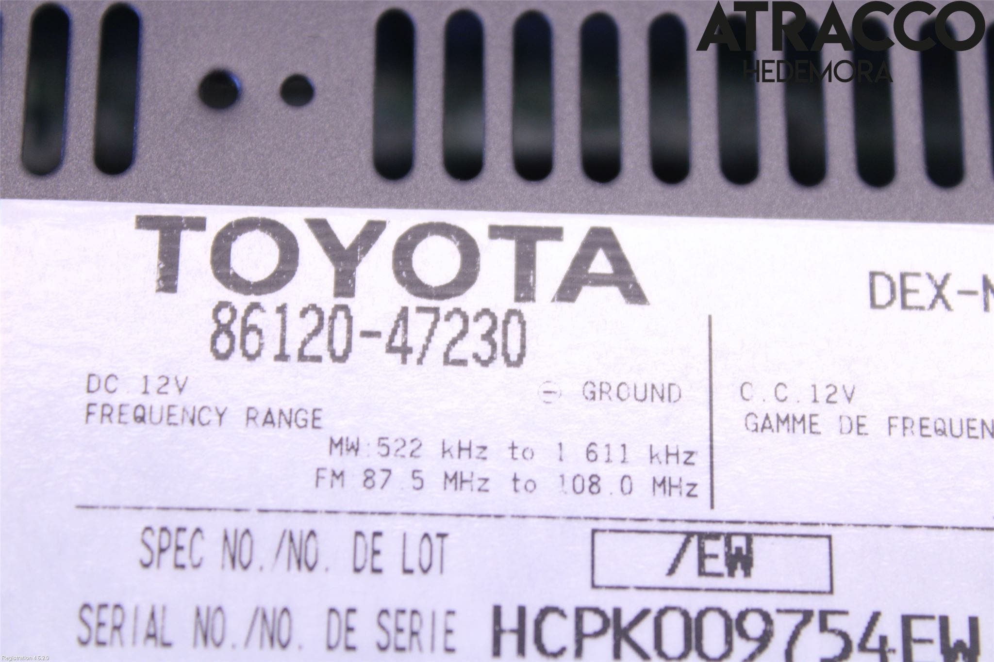 Toyota PRIUS NWH20 04-08 Cd Radio - Multimediapanel