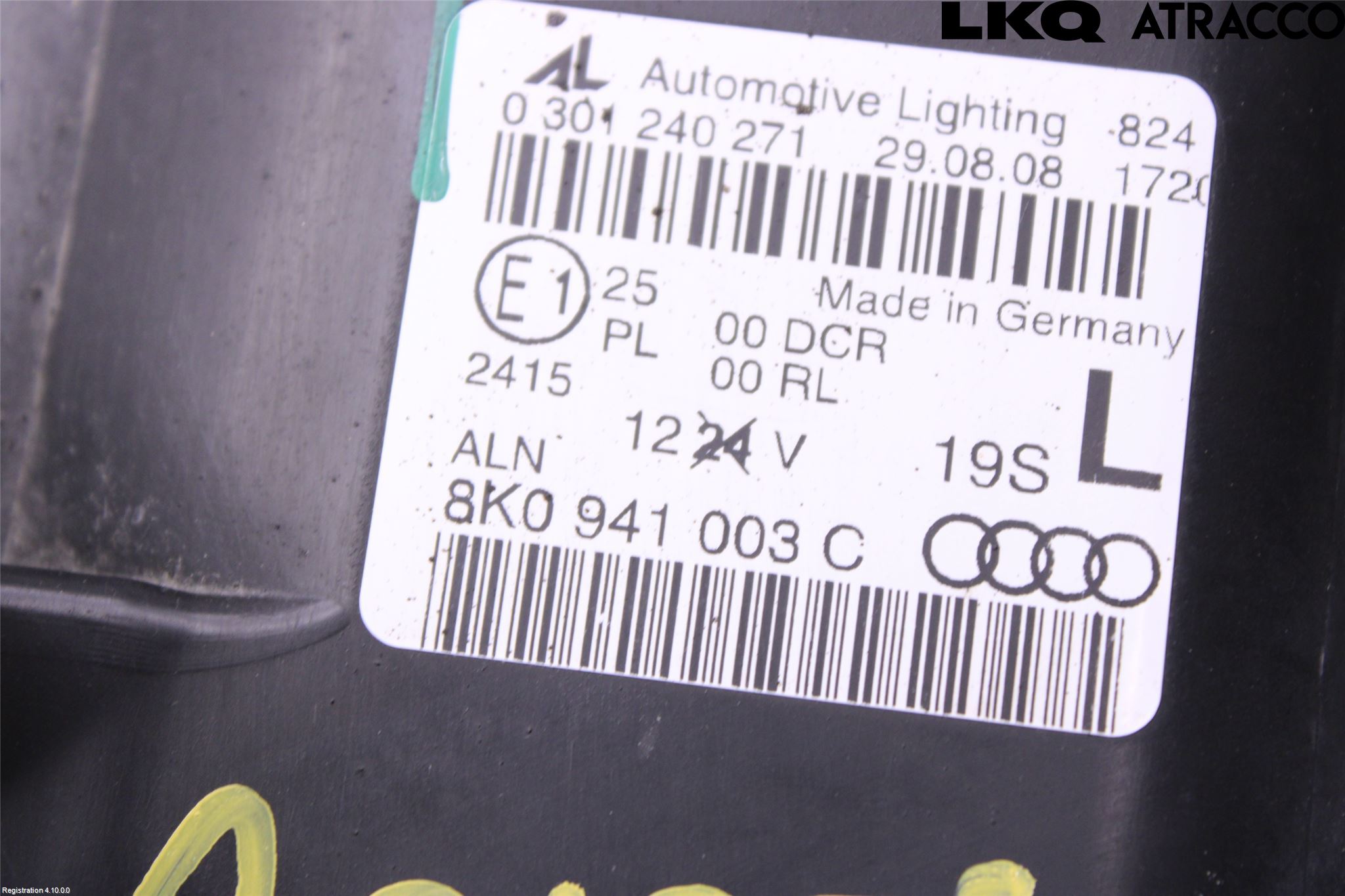 Audi A4/S4 08-11 Strålkastare Vänster