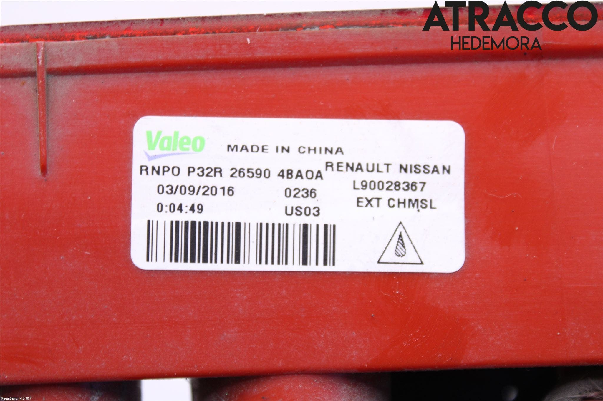 Nissan X-TRAIL 14-21 Bromsljus Bakruta