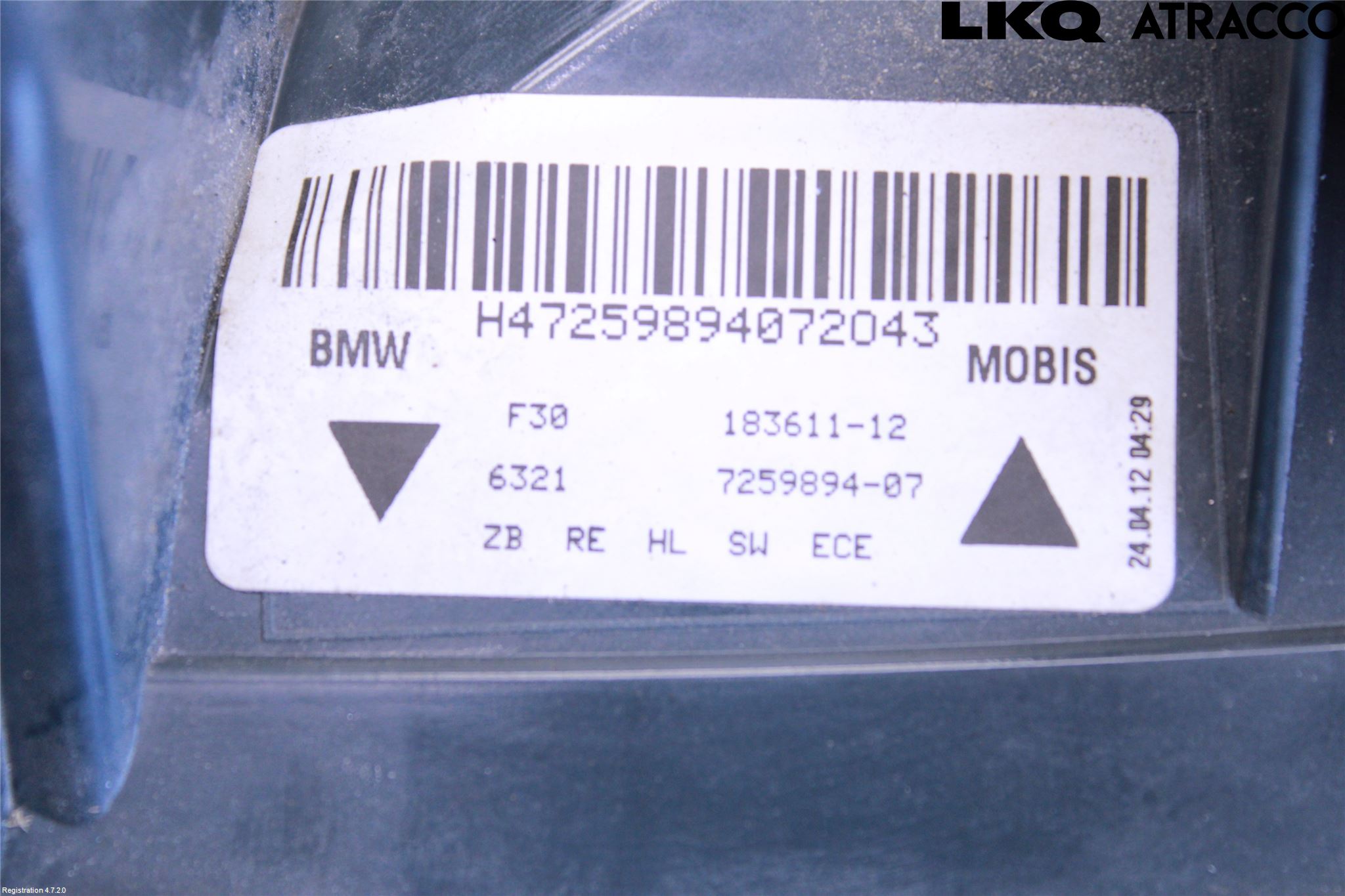 BMW 3 F30/F31/F80 12-19 Bakljus Höger