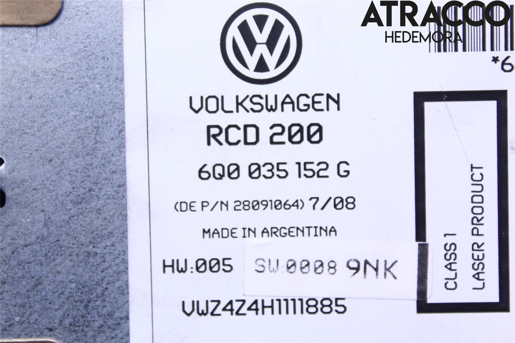 Volkswagen VW POLO 05-09 Cd Radio - Multimediapanel