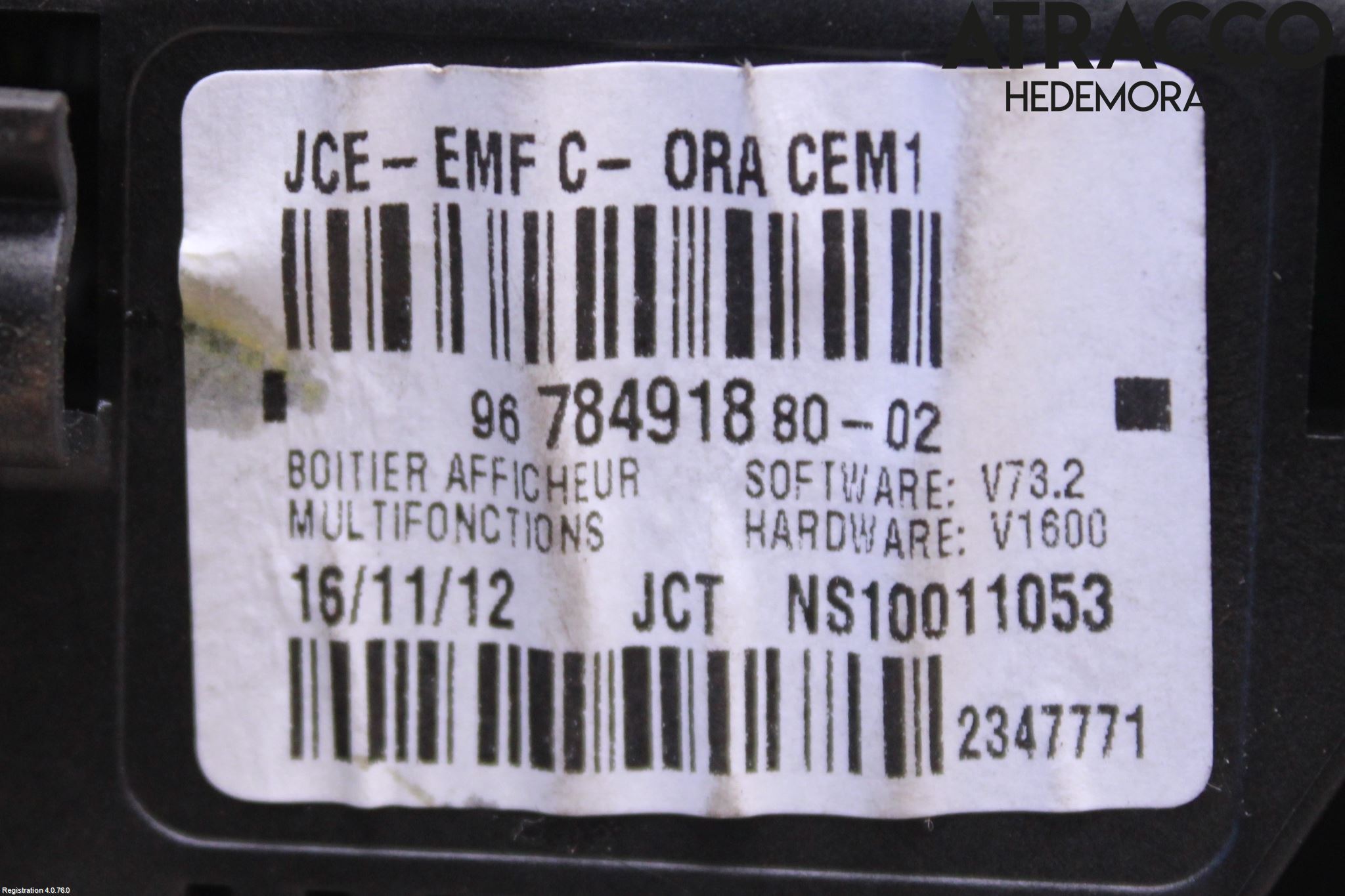 Citroen JUMPY 07-16 Färddator