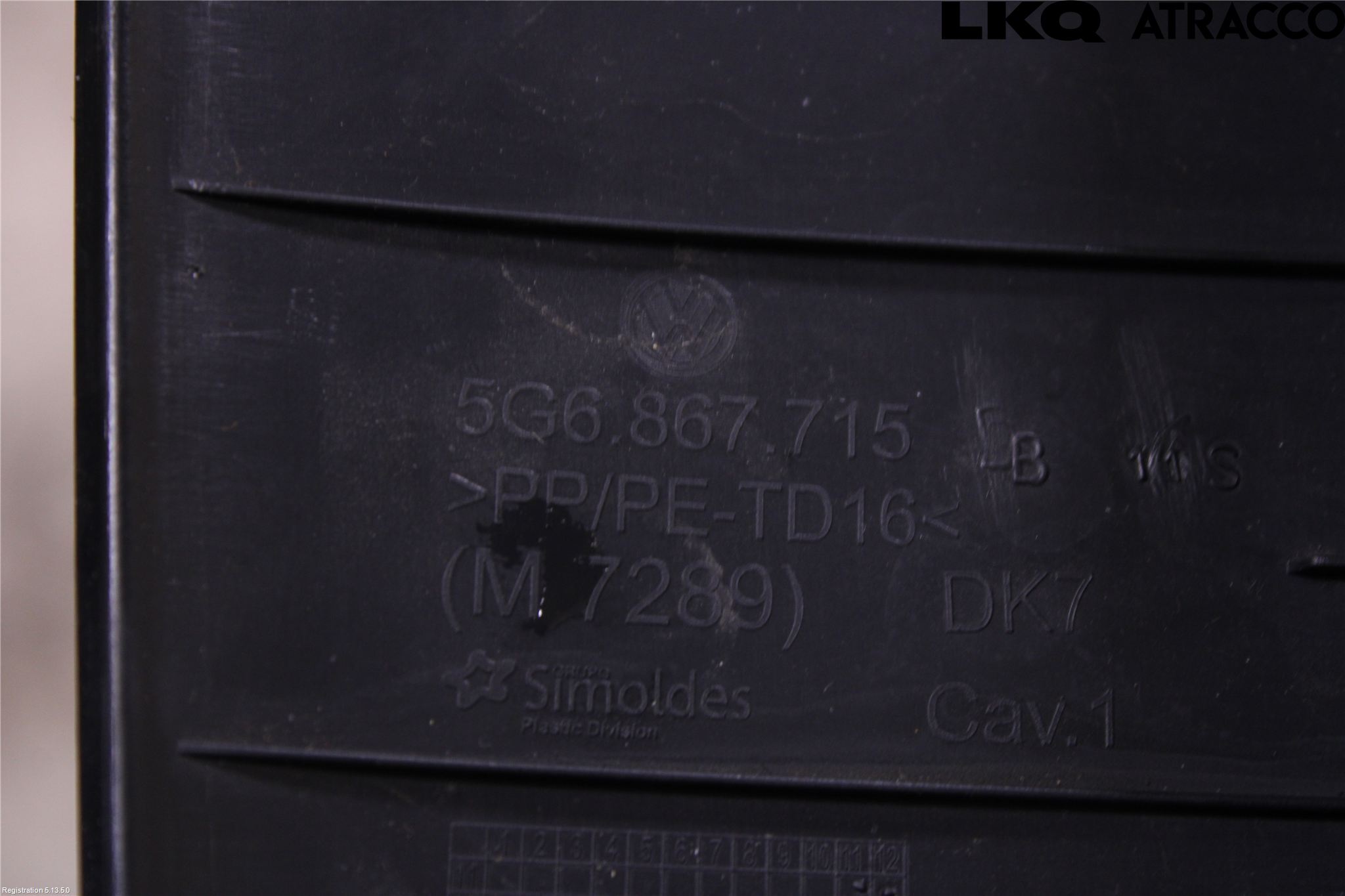 Volkswagen VW GOLF / E-GOLF VII 13-20 Inredning Bakluckeklädsel