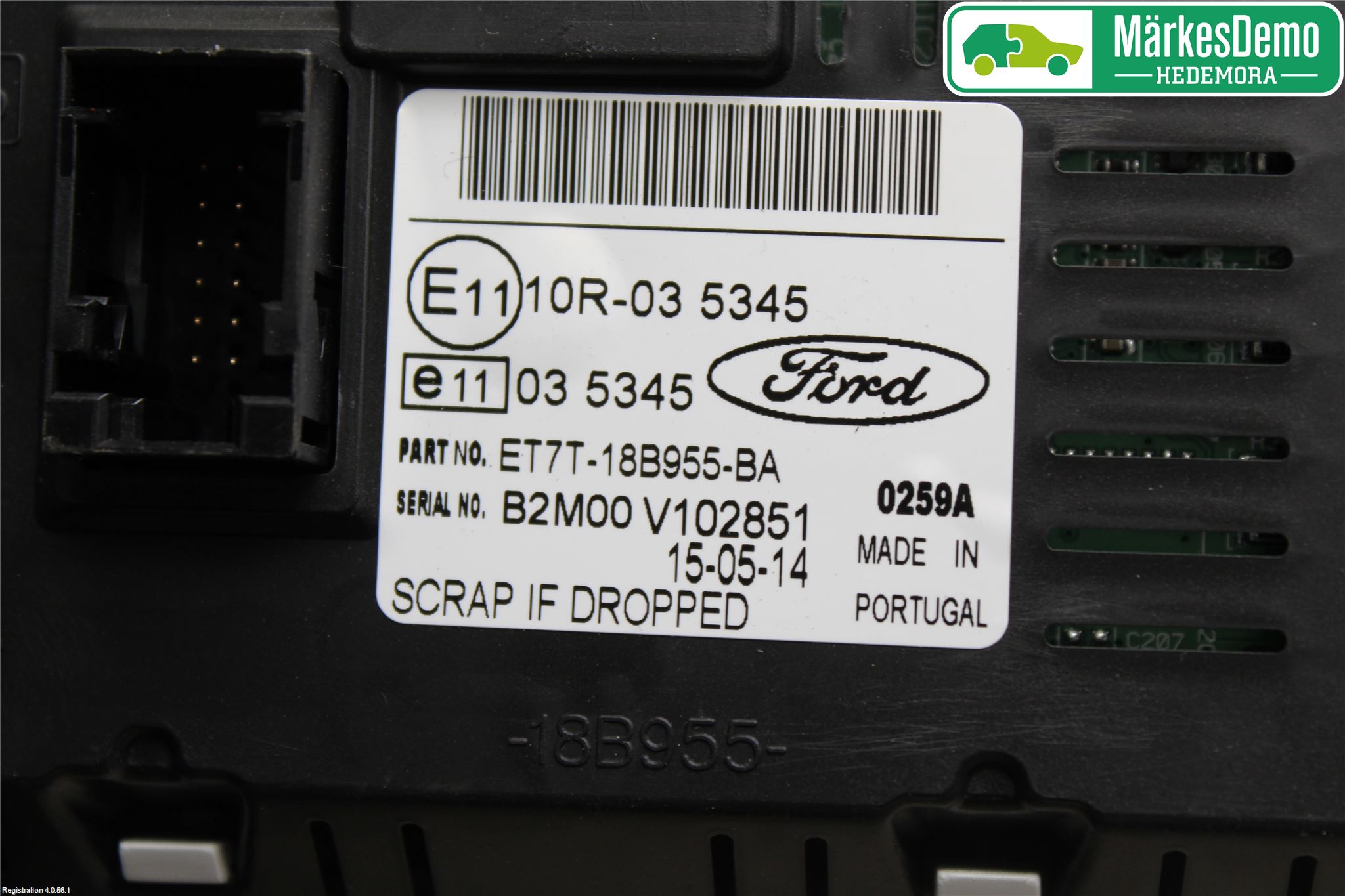 Ford TRANSIT/TOURNEO COURIER 13-23 Kontrolldisplay