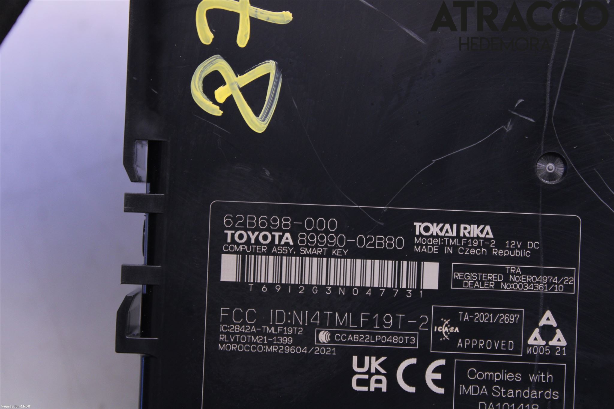 Toyota COROLLA 19- Styrenhet Nyckellöst System