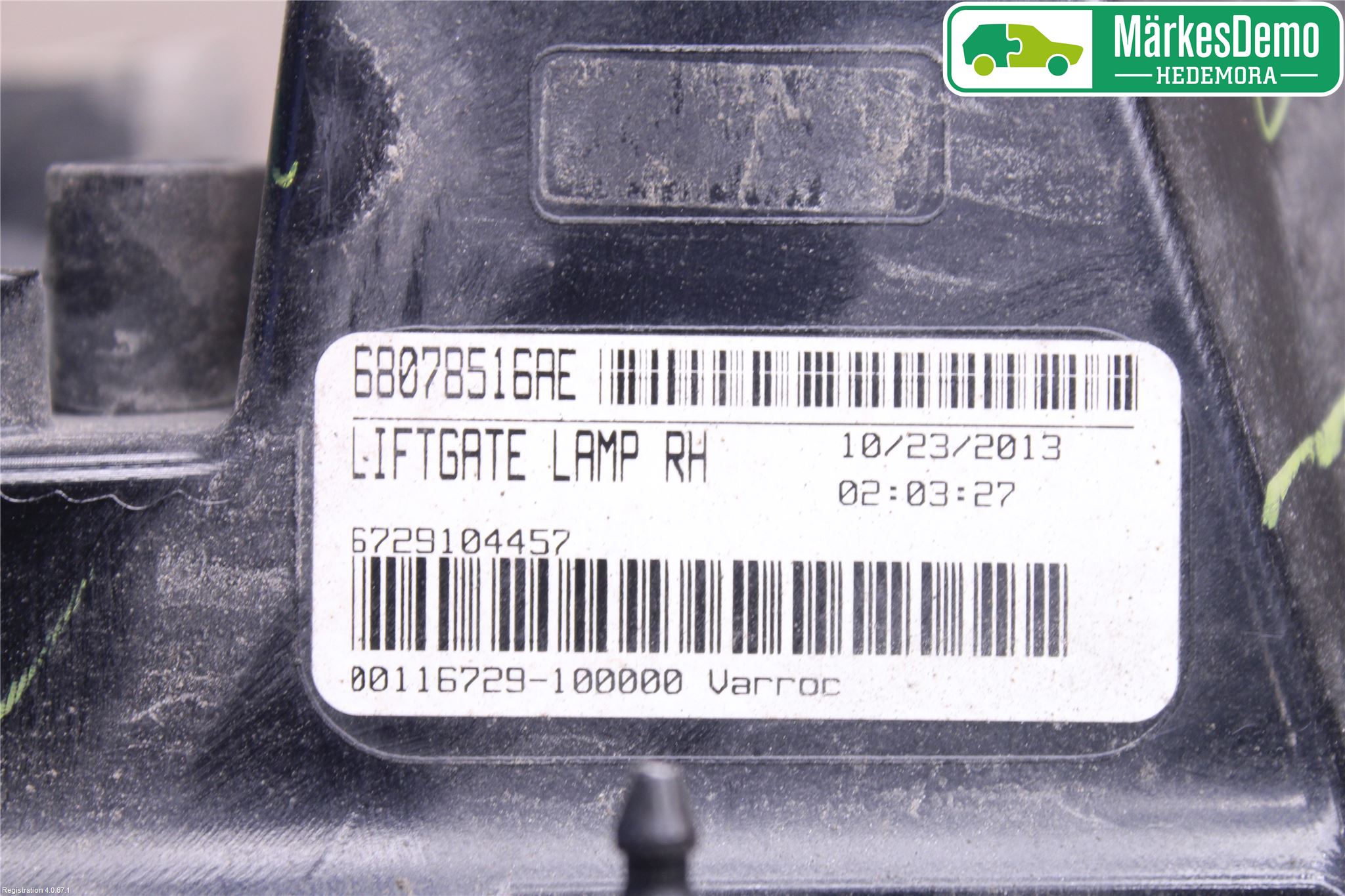 Fiat FREEMONT Bakljus Lucka Hö