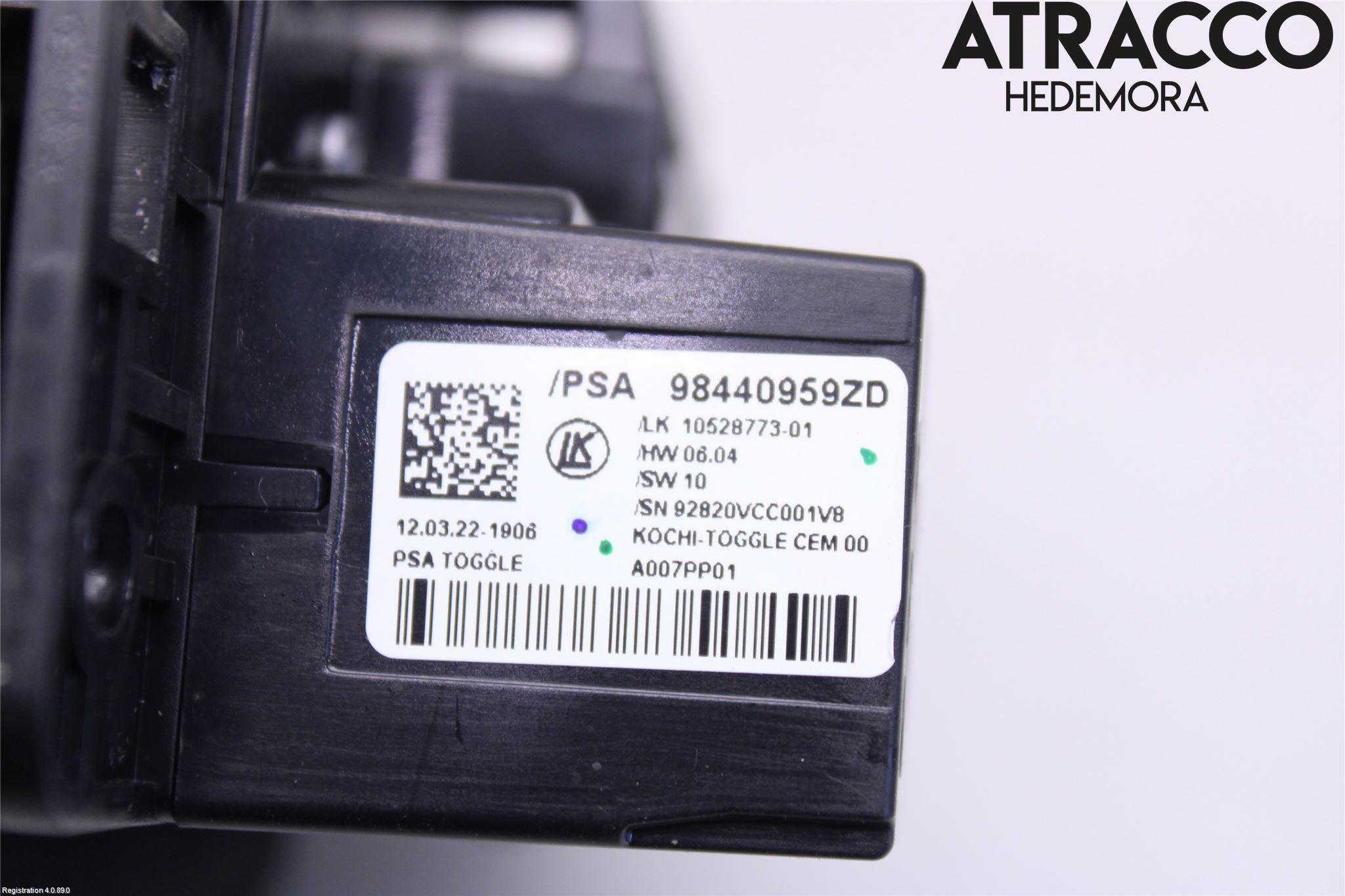 Peugeot 2008/E-2008 20- Strömställare Växellåda