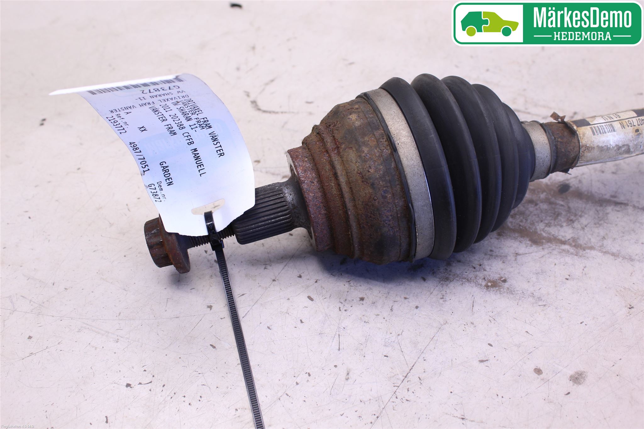 Volkswagen VW SHARAN 11- Drivaxel Fram Vänster