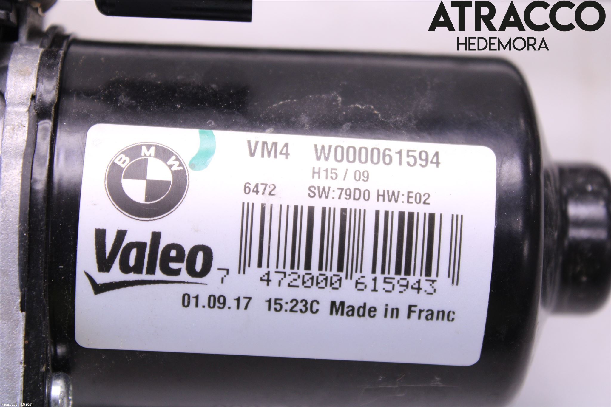 BMW 5 G30/G31/F90 17-23 Torkarmotor Vindruta