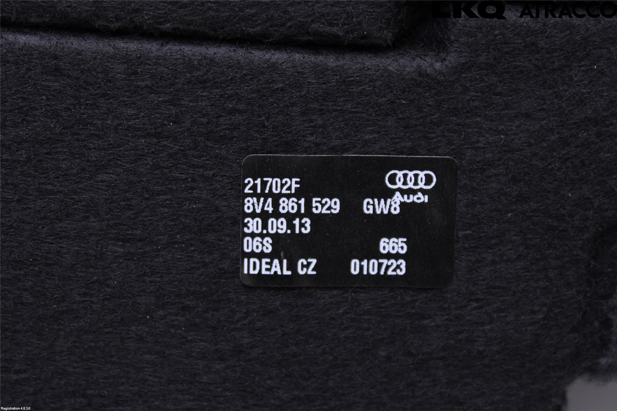 Audi A3/S3 8V 13-20 Inrbagagerumklädsel-Golv