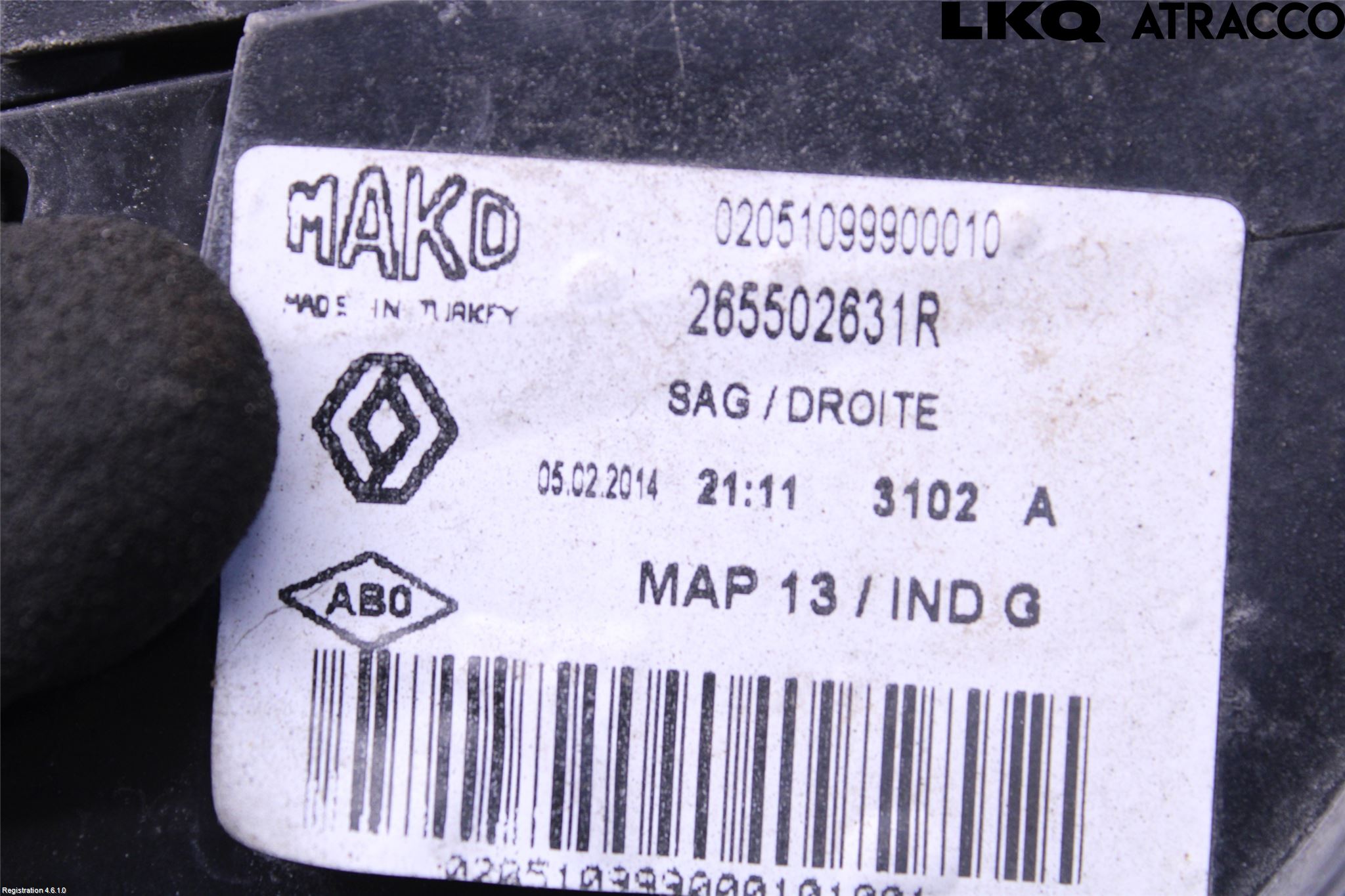 Renault CLIO IV 12-16 Bakljus Höger