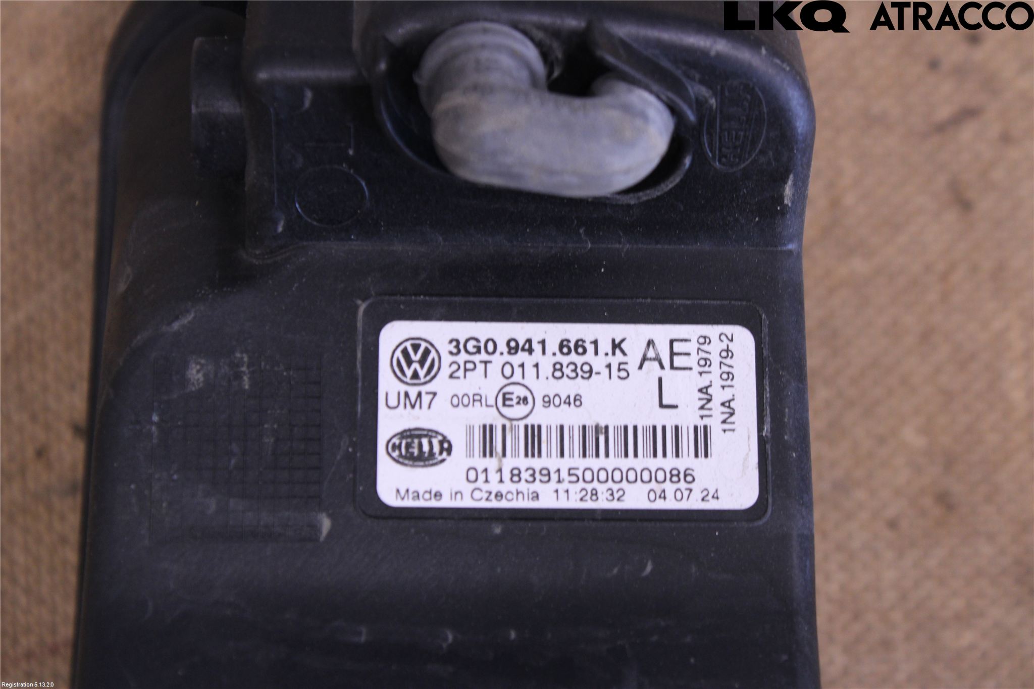 Volkswagen VW PASSAT 15-19 Dimljus-Varselljus Fram