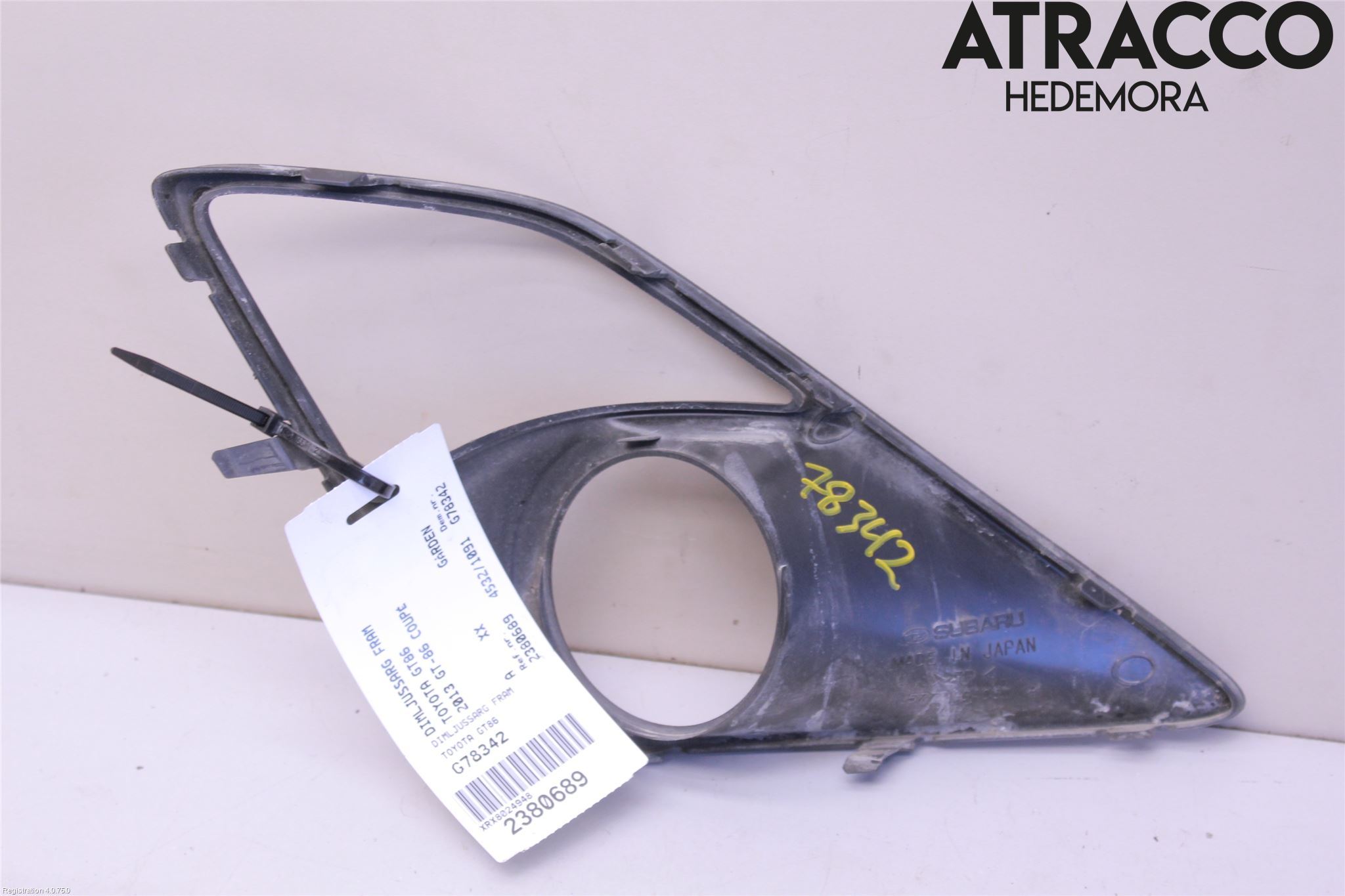 Toyota GT86 12- Dimljussarg Fram