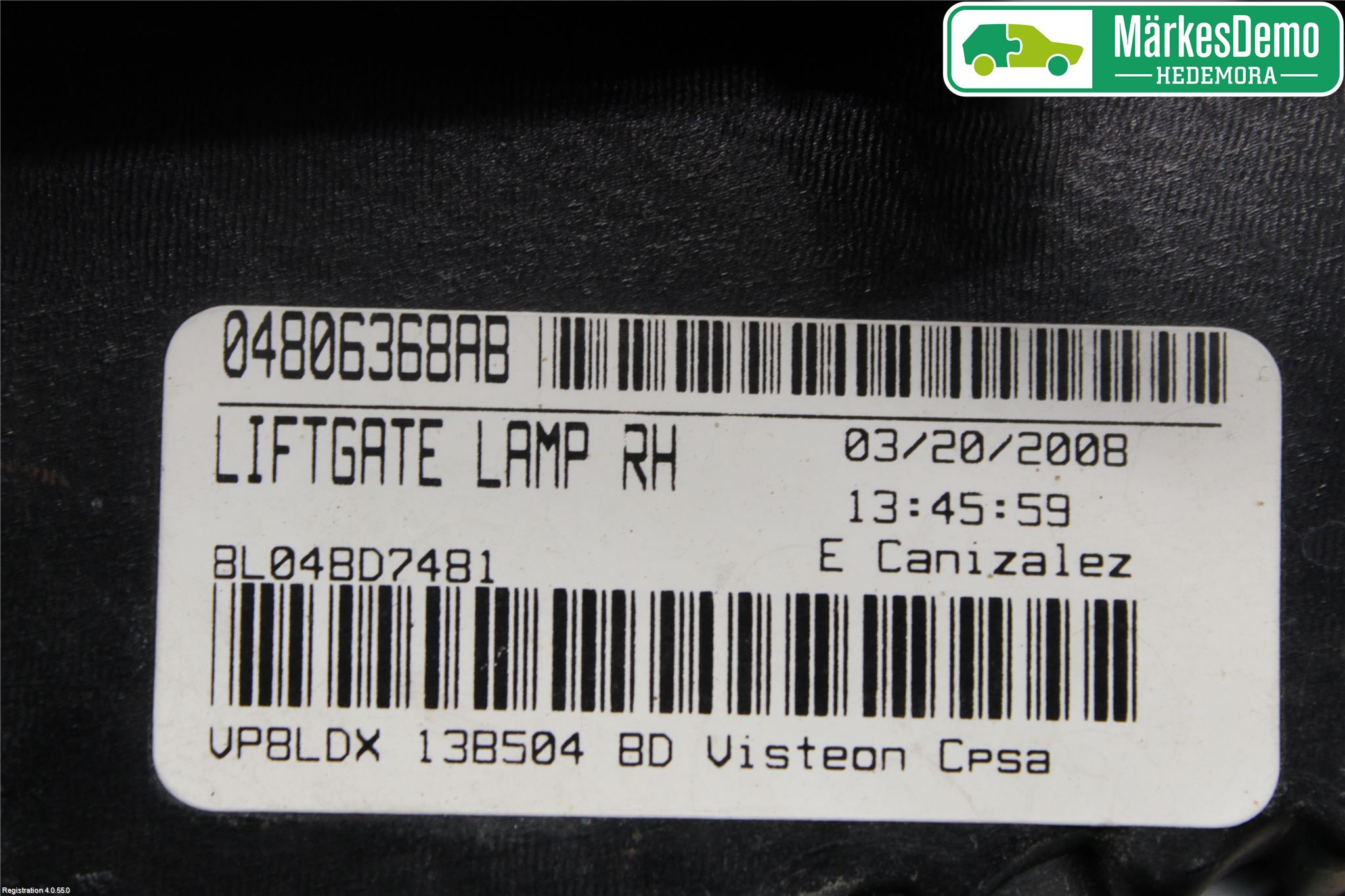 Dodge JOURNEY Bakljus Lucka Hö