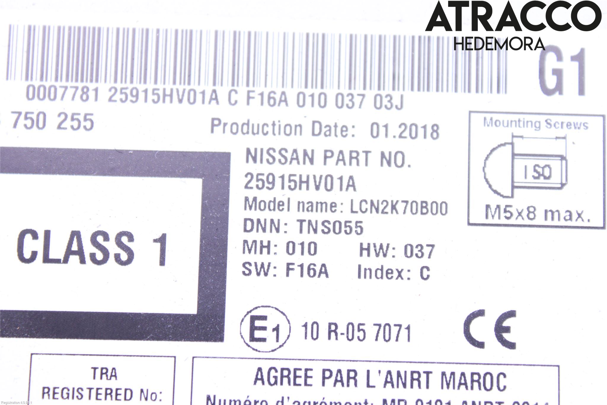 Nissan QASHQAI 17-21 Cd Radio - Multimediapanel