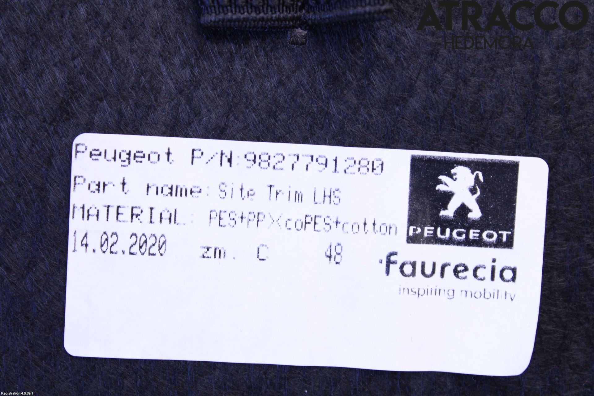 Peugeot 208/E-208 20- Inredning Sidoklädsel