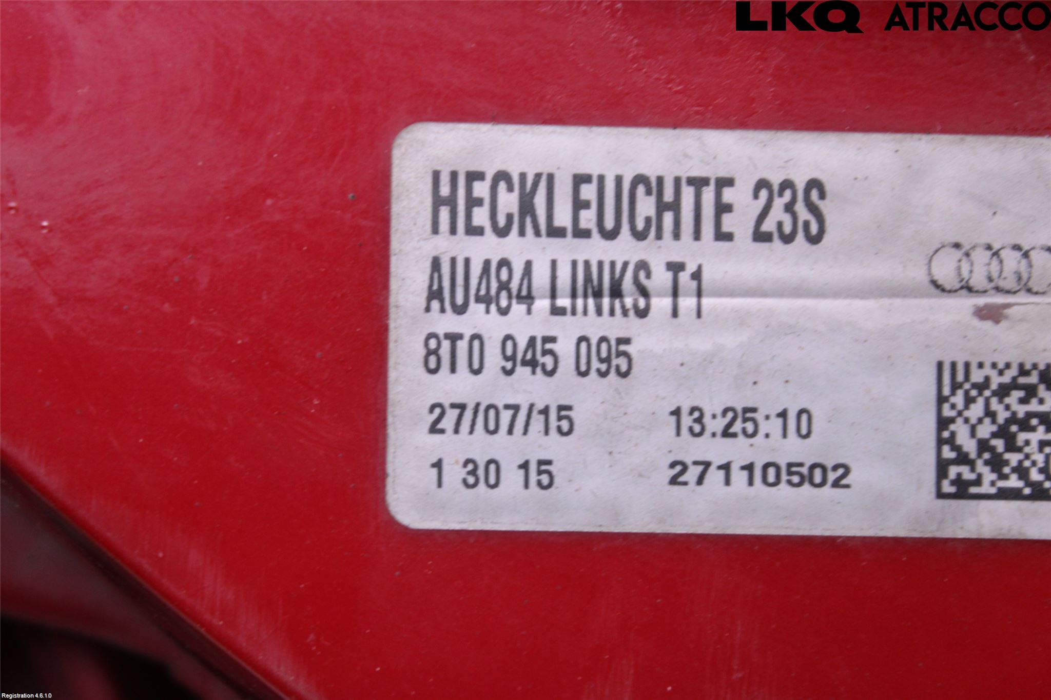 Audi A5 07-16 Bakljus Vänster