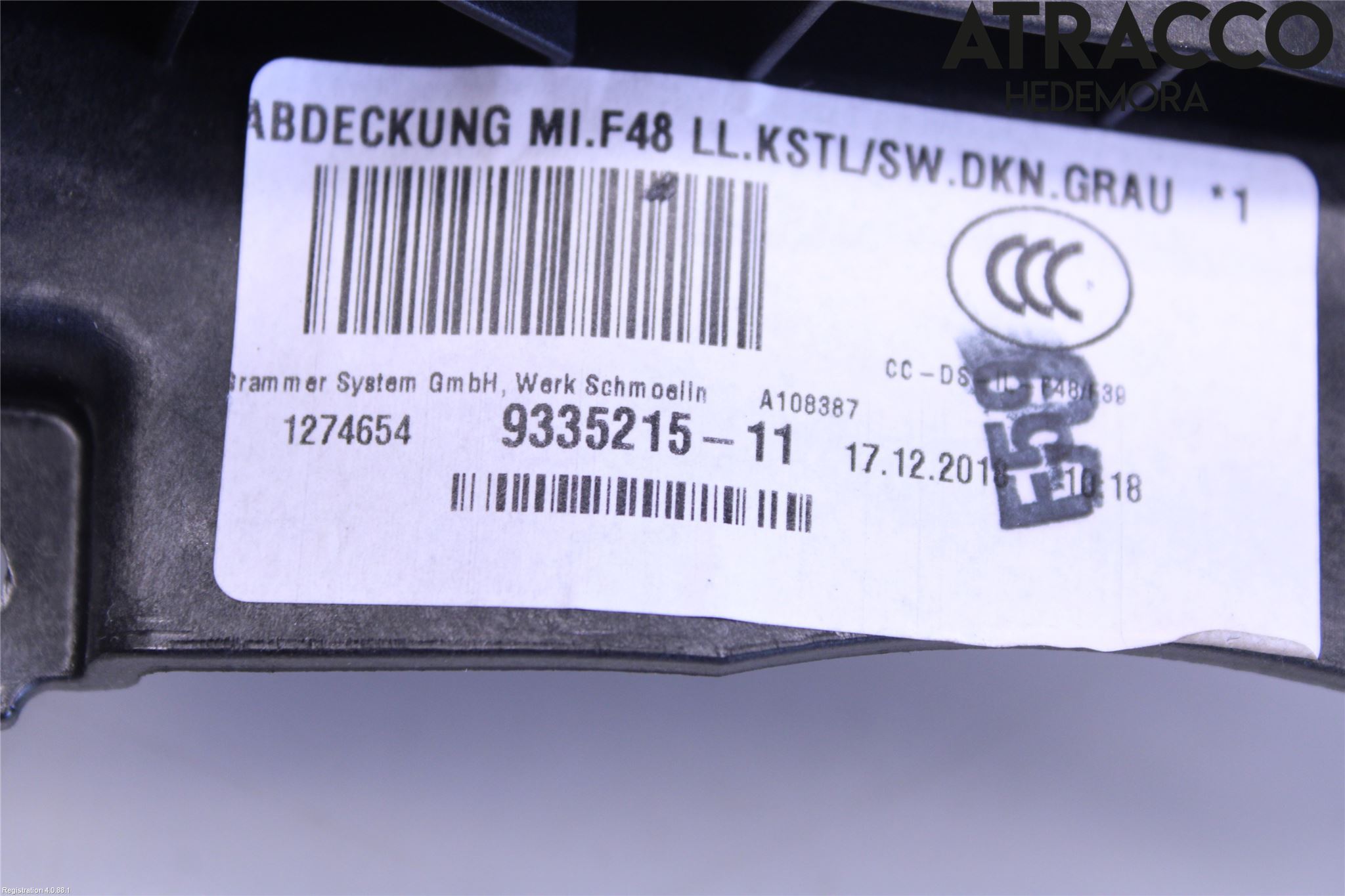 BMW X1 F48 15-22 Instrumentkonsoll Mitt