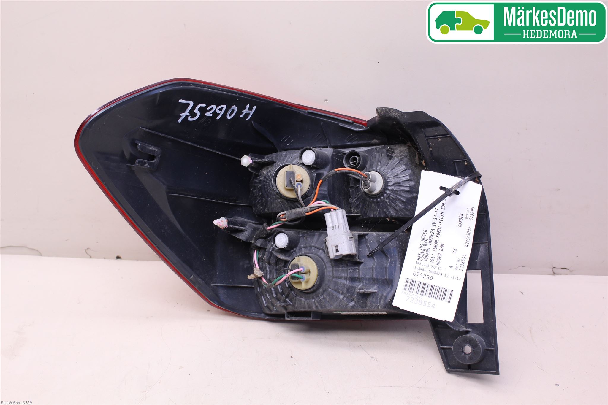 Subaru IMPREZA IV 13-17 Bakljus Höger