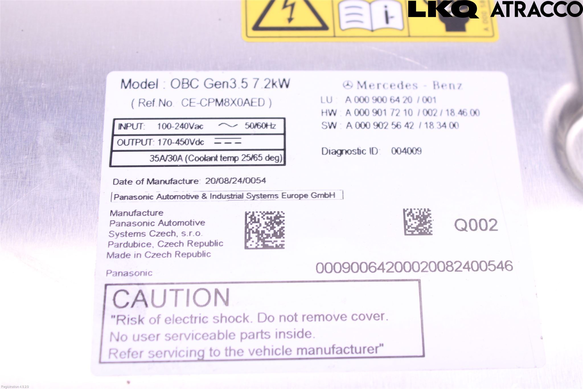 Mercedes-Benz MB GLC-KLASS (X253/C253) 15-22 Batteriladdare Högspänning