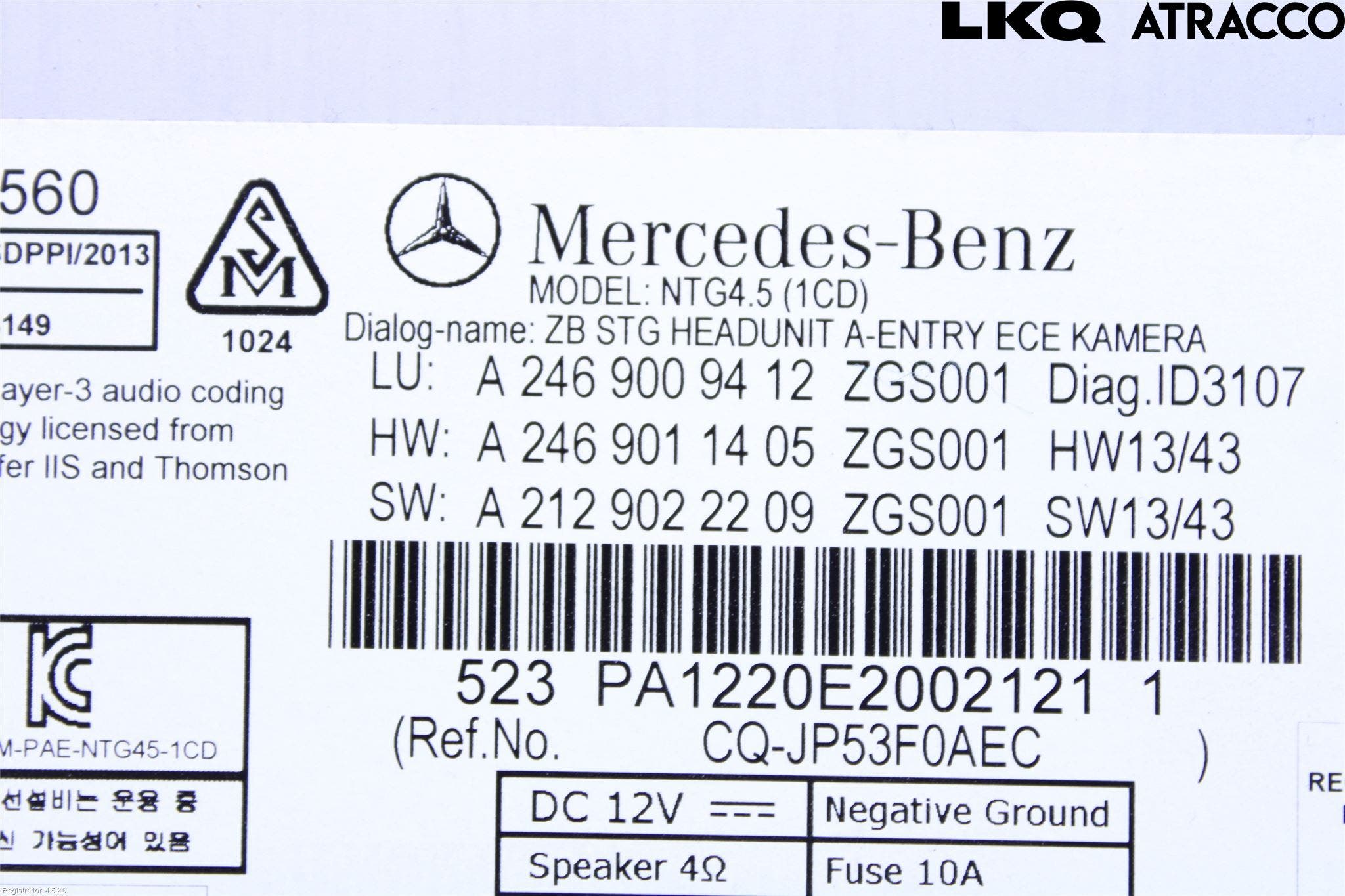 Mercedes-Benz MB CLA-KLASS (C117/X117) 13-19 Cd Radio - Multimediapanel