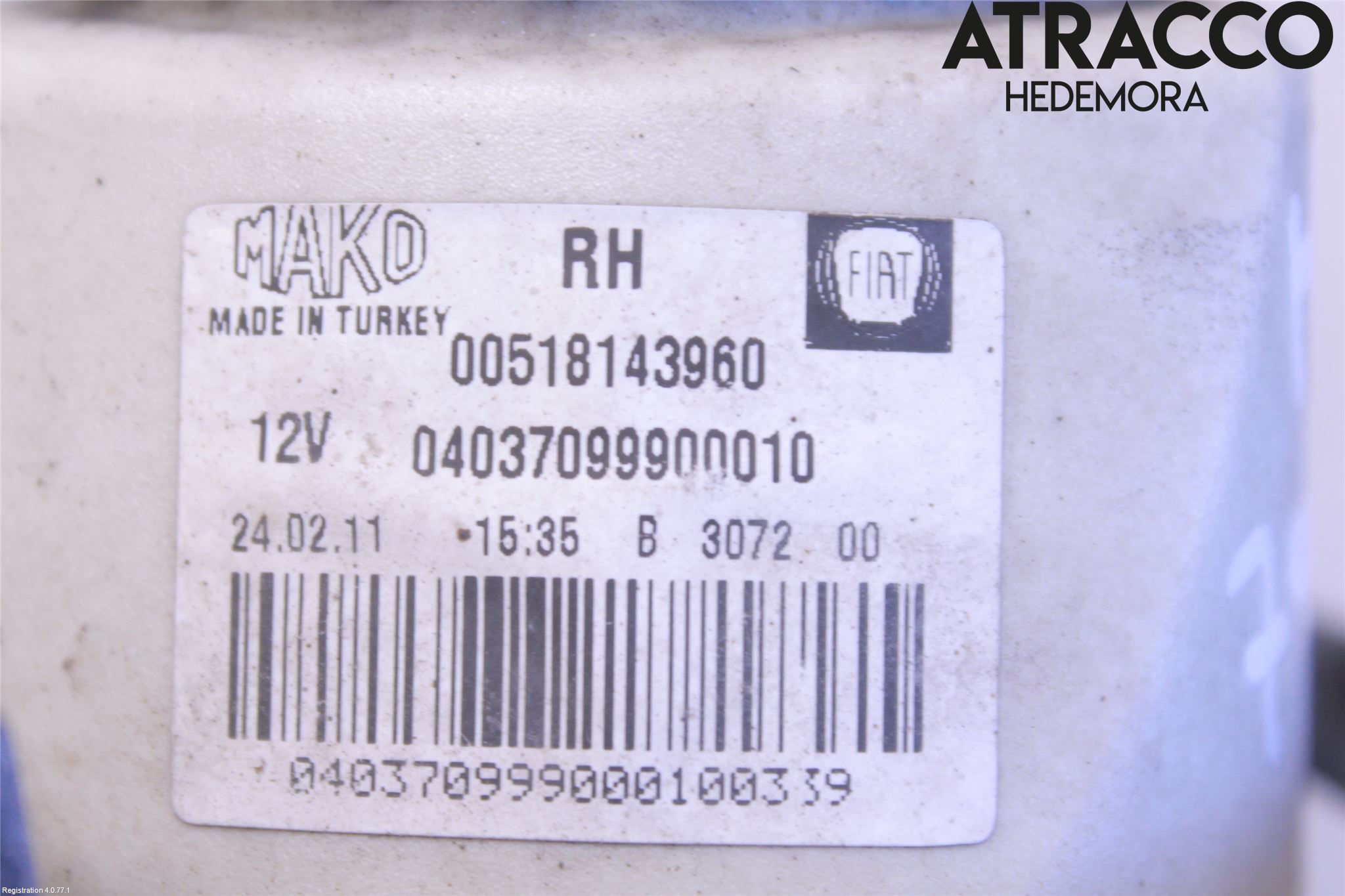 Fiat DOBLO CARGO Dimljus-Varselljus Fram