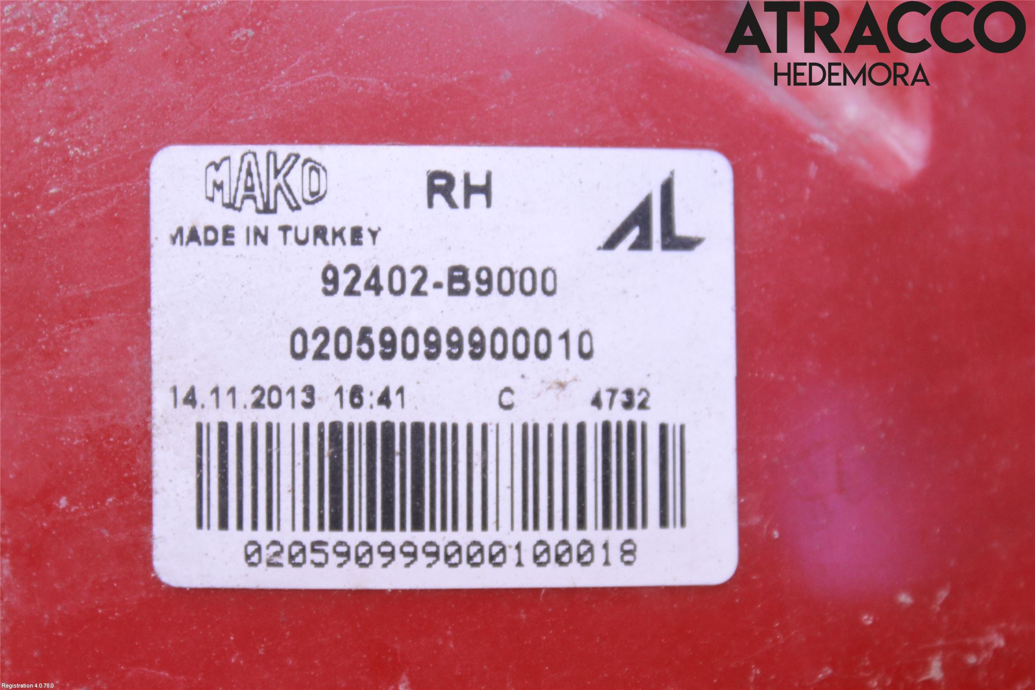 Hyundai i10 BA 14-16 Bakljus Höger