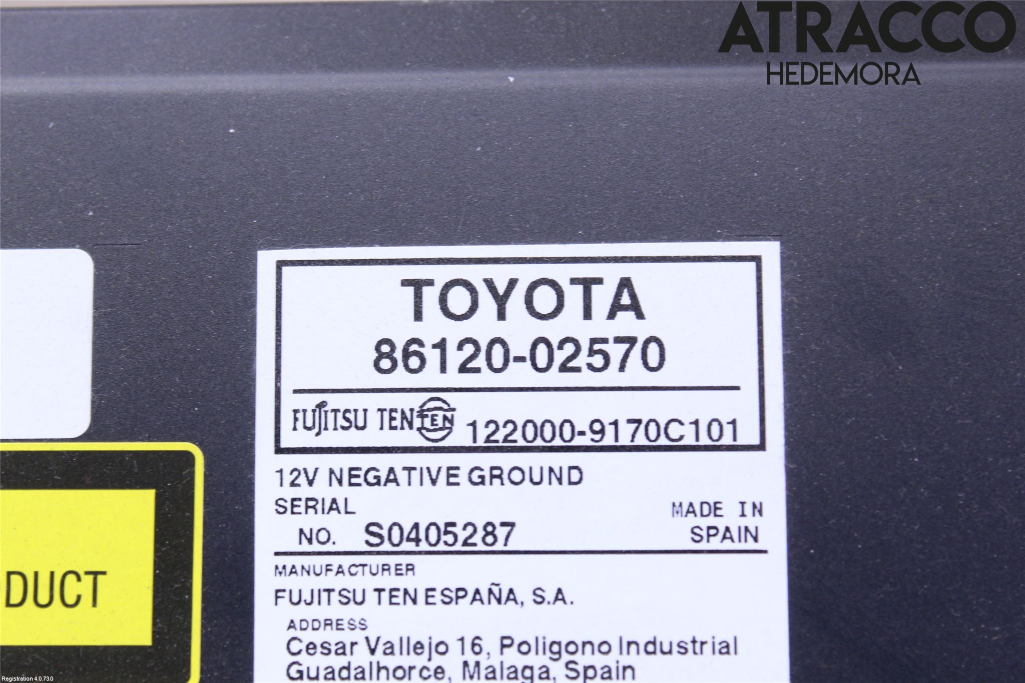 Toyota AURIS 07-09 Cd Radio - Multimediapanel