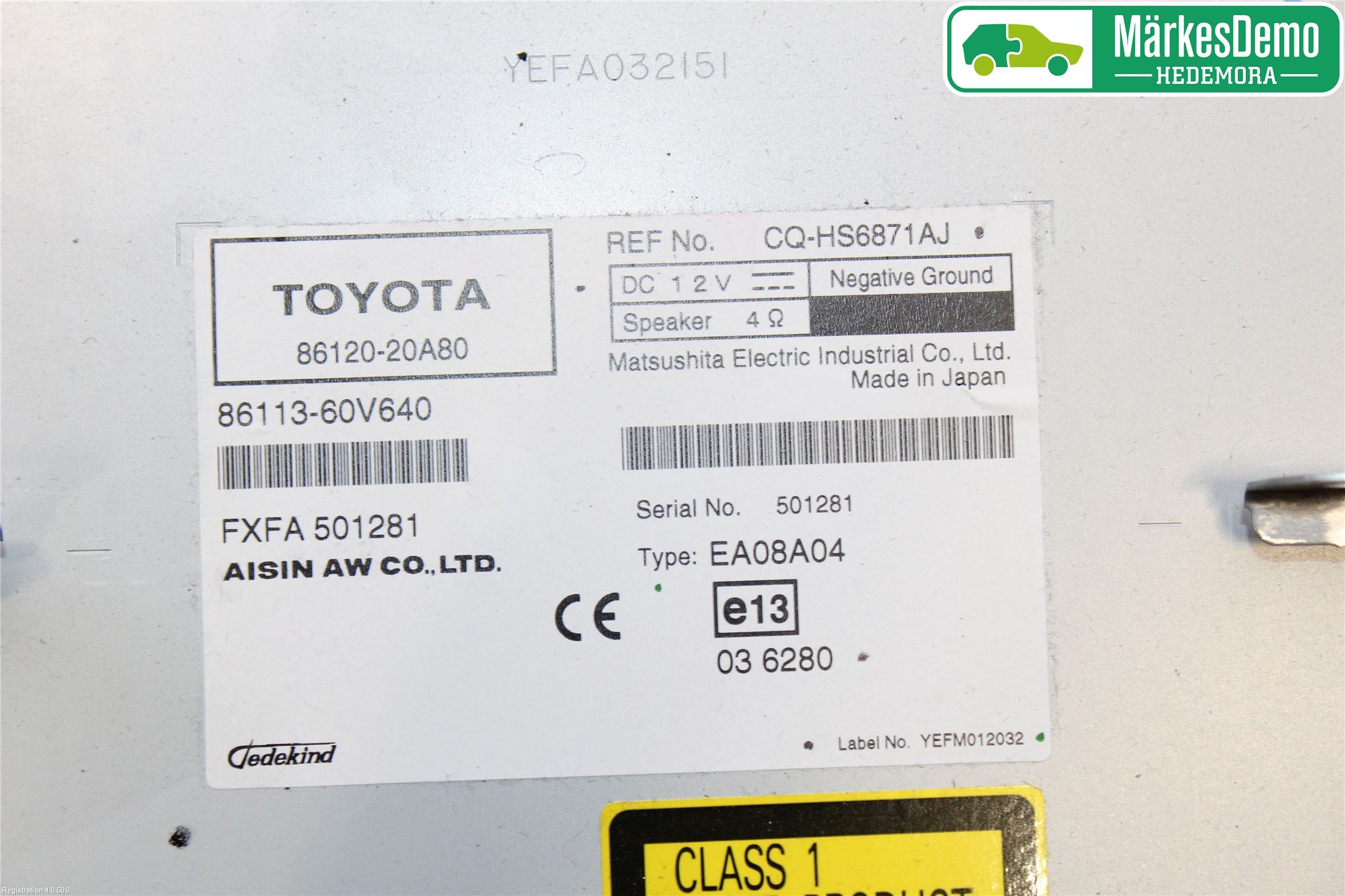 Toyota AVENSIS 09-15 Cd Radio - Multimediapanel