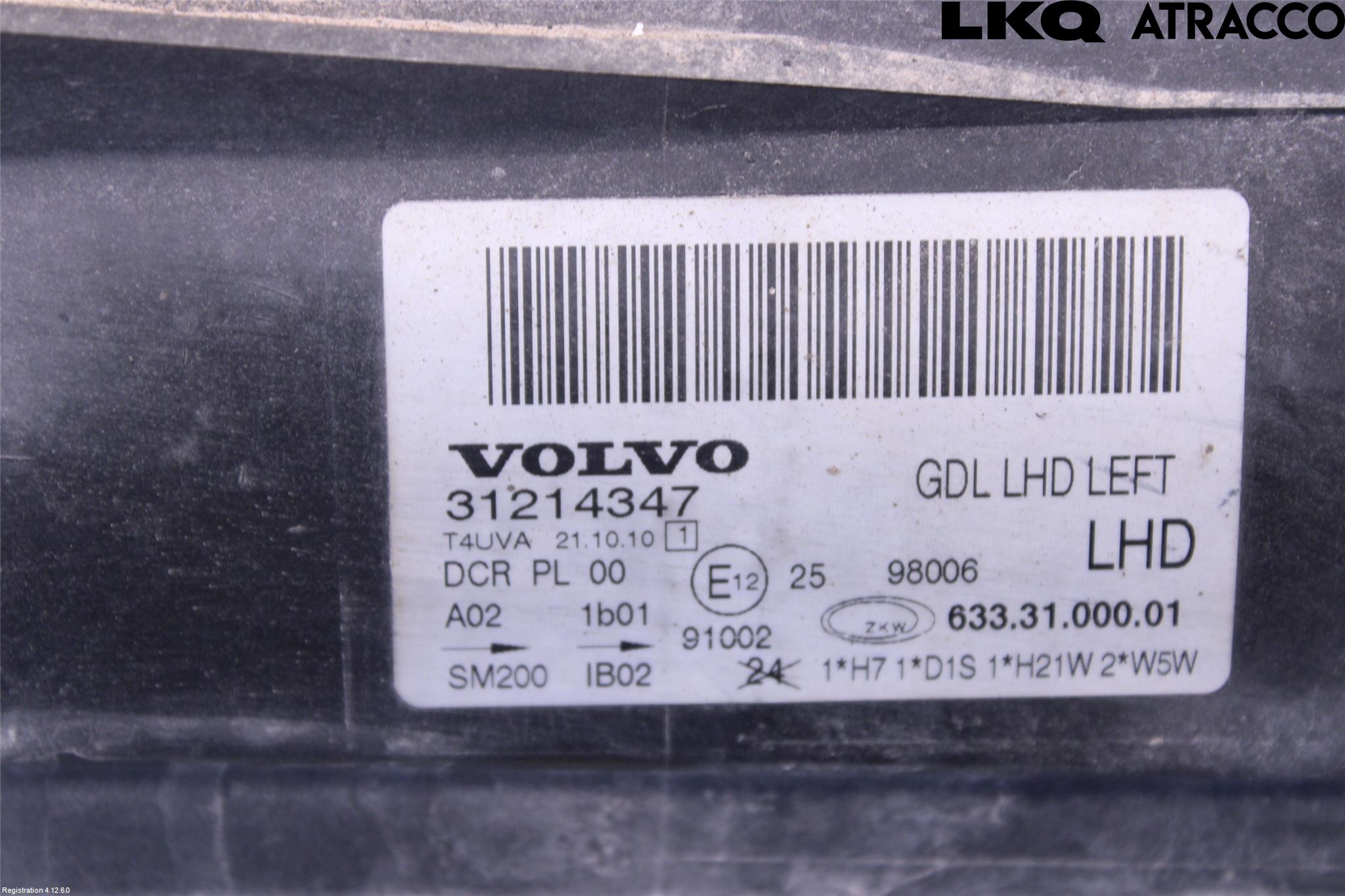 Volvo V70 08-13 Strålkastare Vänster