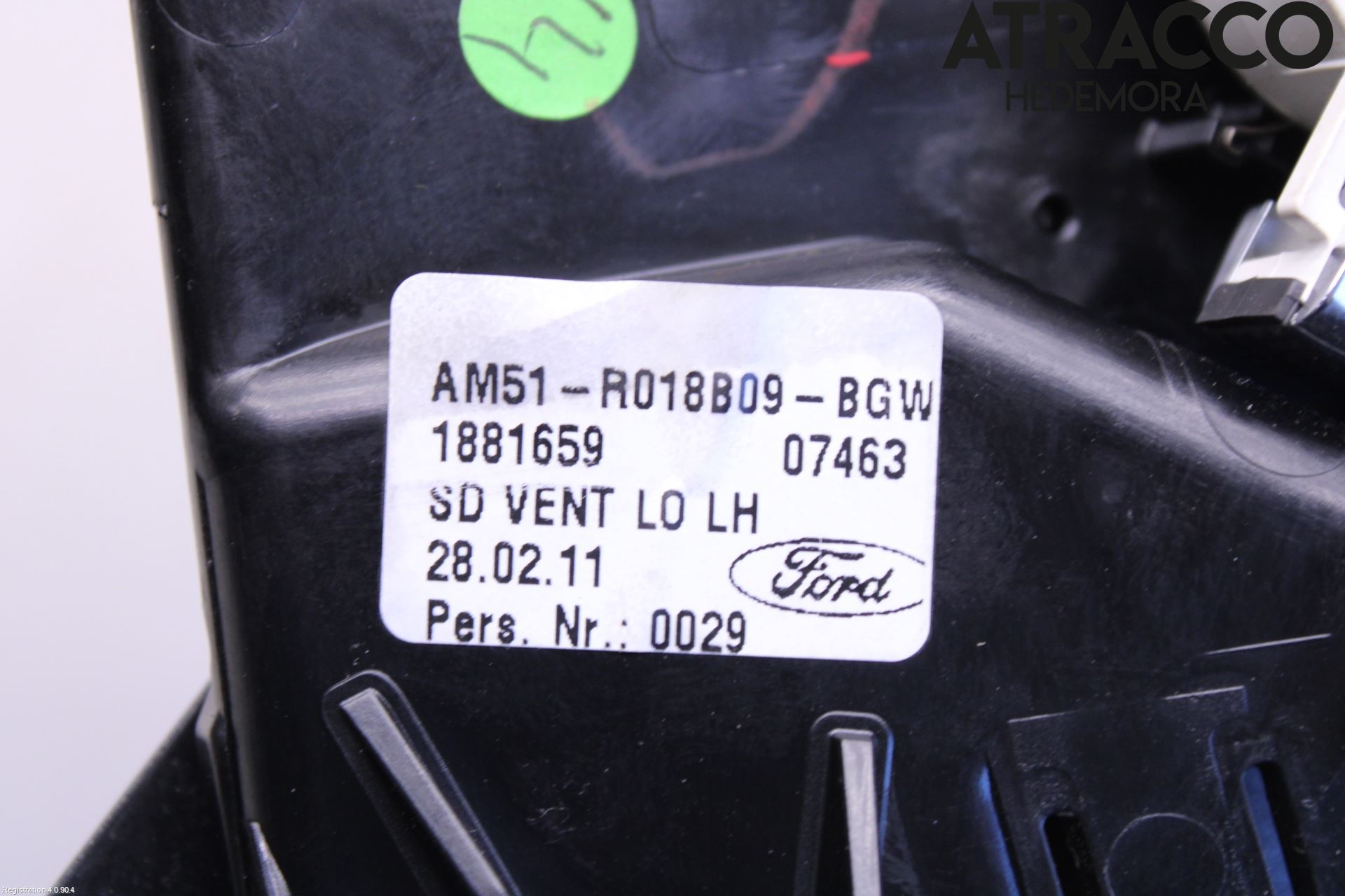 Ford C-MAX II  11-14 Defrosterkanal-Munstycke