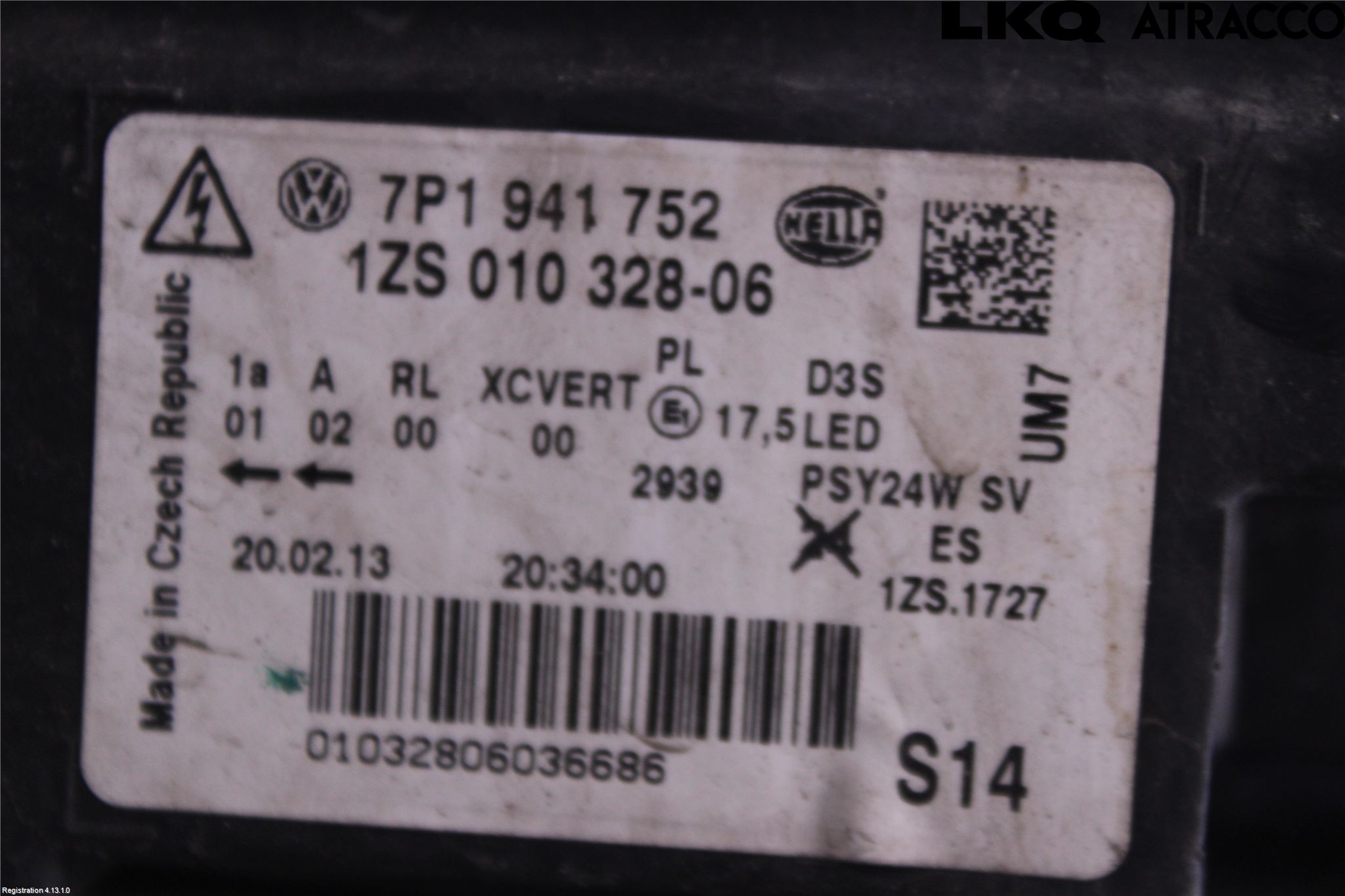Volkswagen VW TOUAREG 7P 11-18 Strålkastare Höger