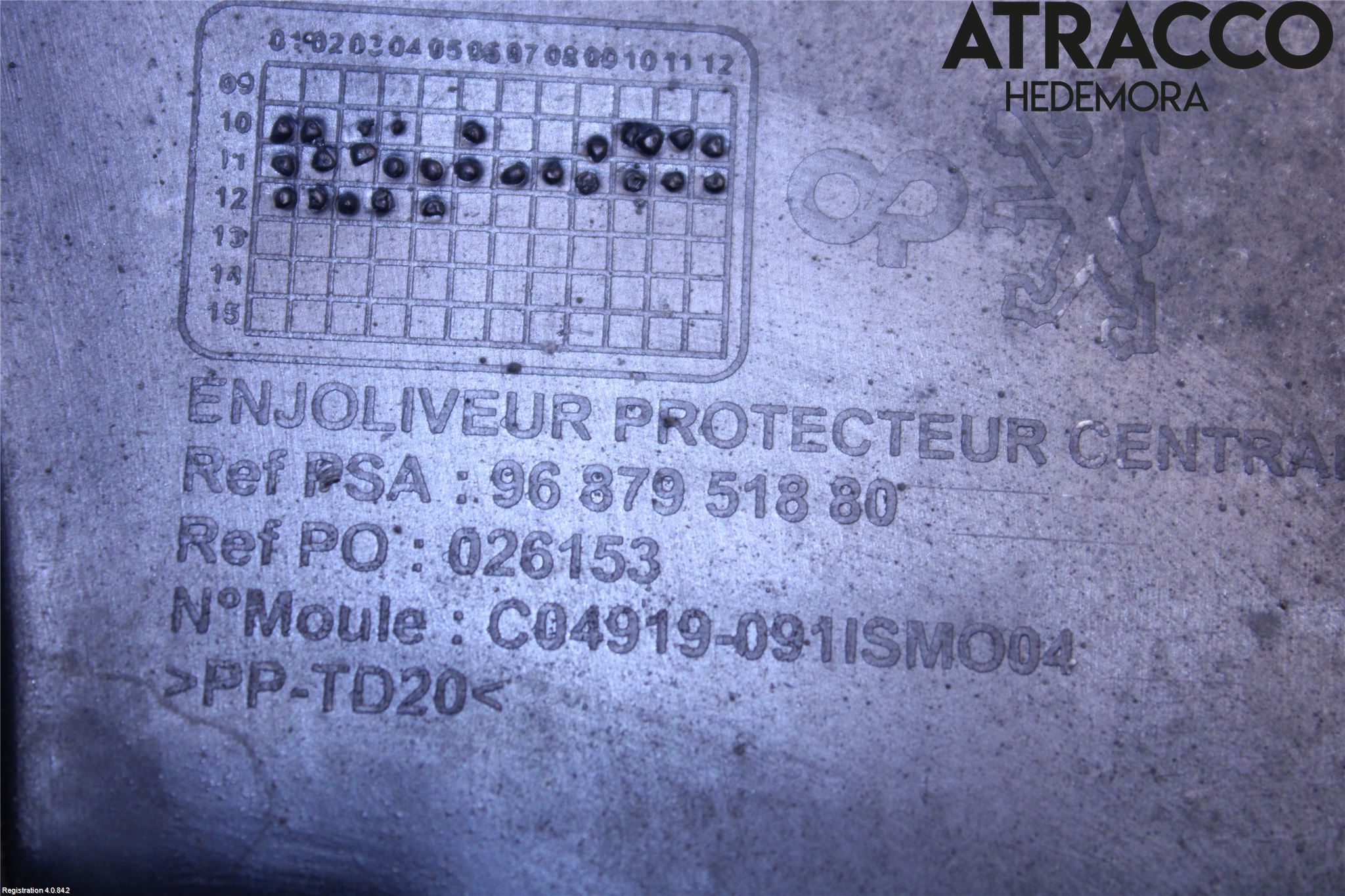 Peugeot 508 11-18 Stötfångardel Bak Mitt