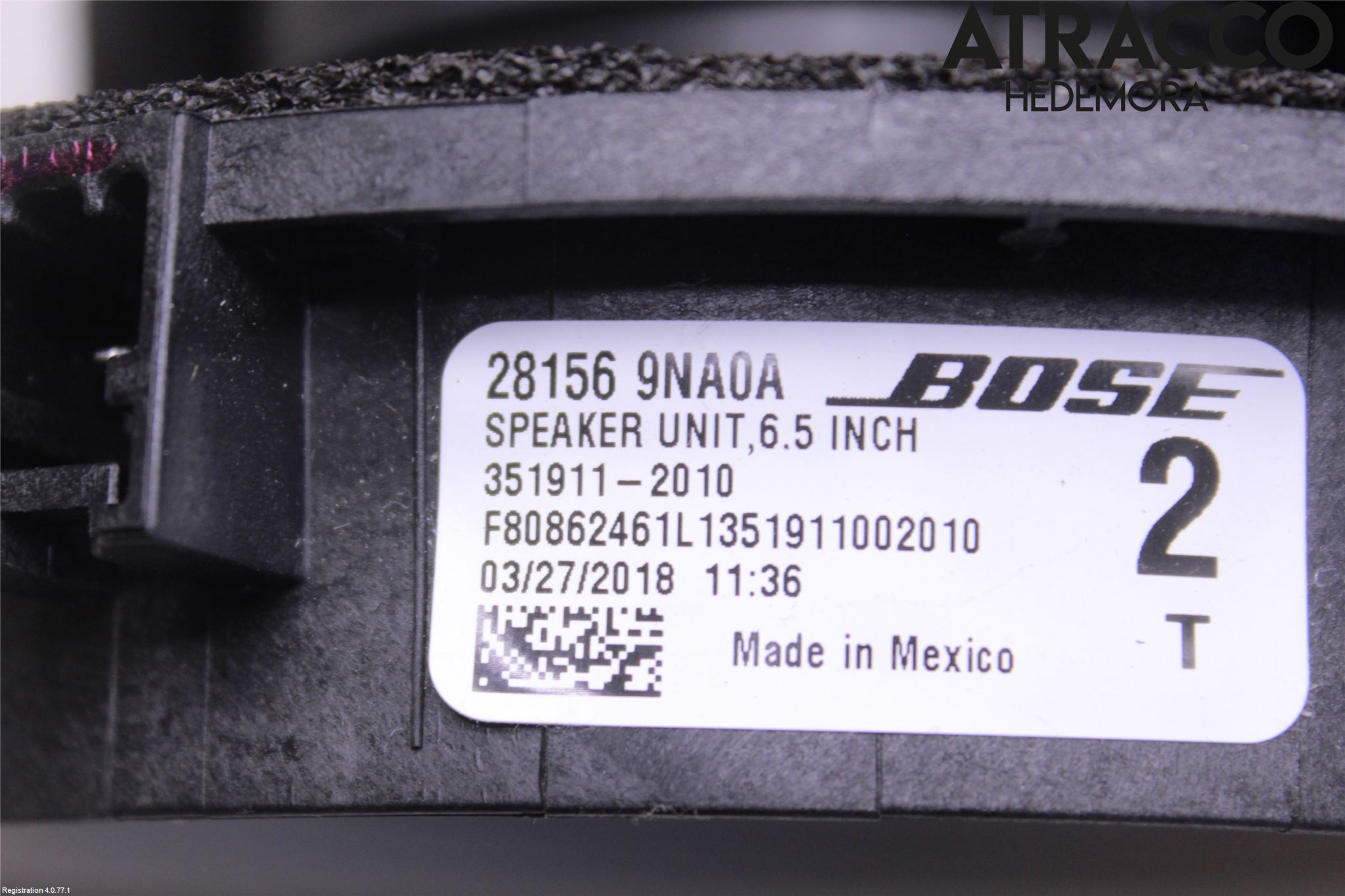 Nissan QASHQAI 17-21 Högtalare
