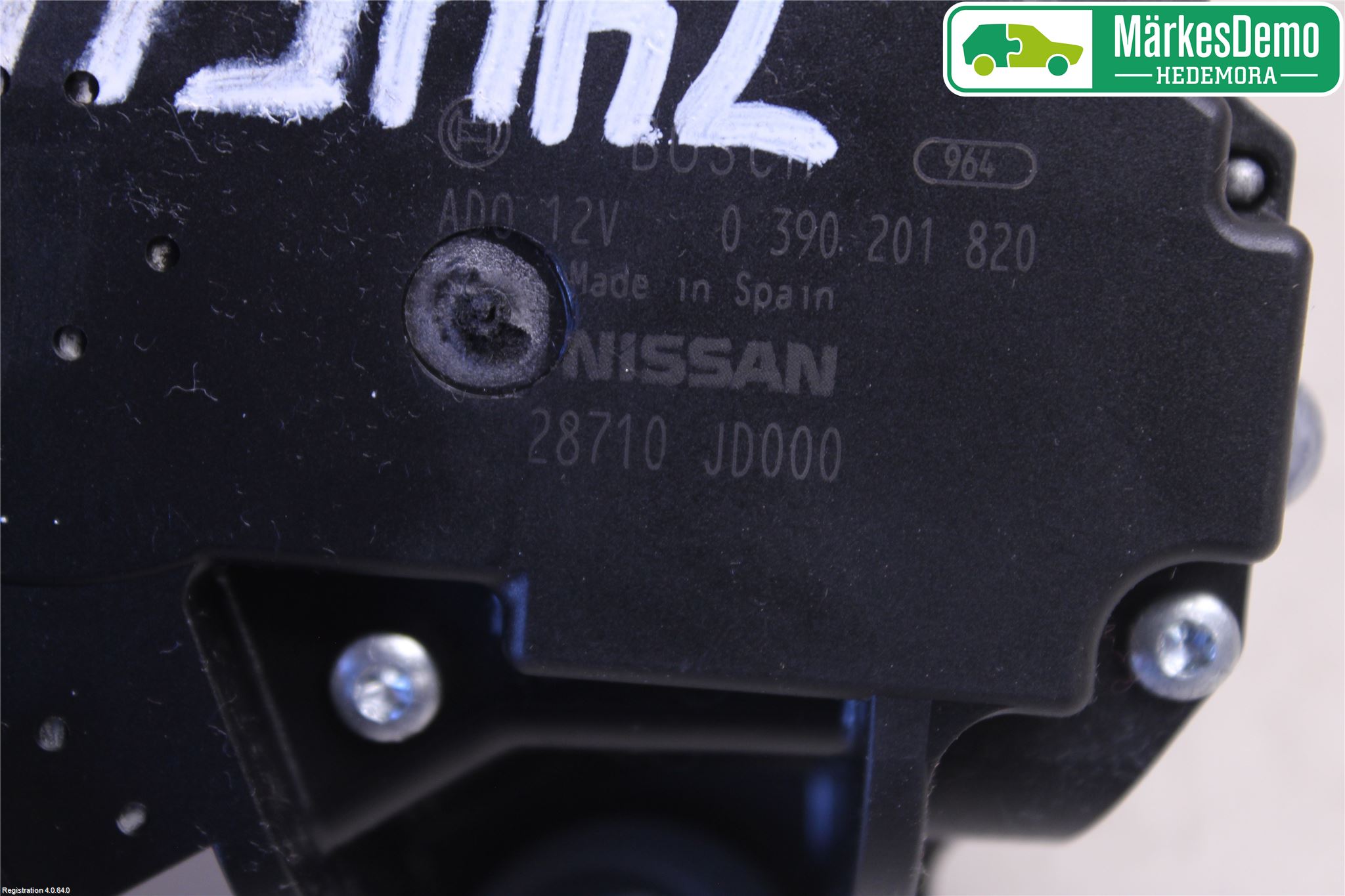 Nissan QASHQAI 10-14 Torkarmotor Baklucka