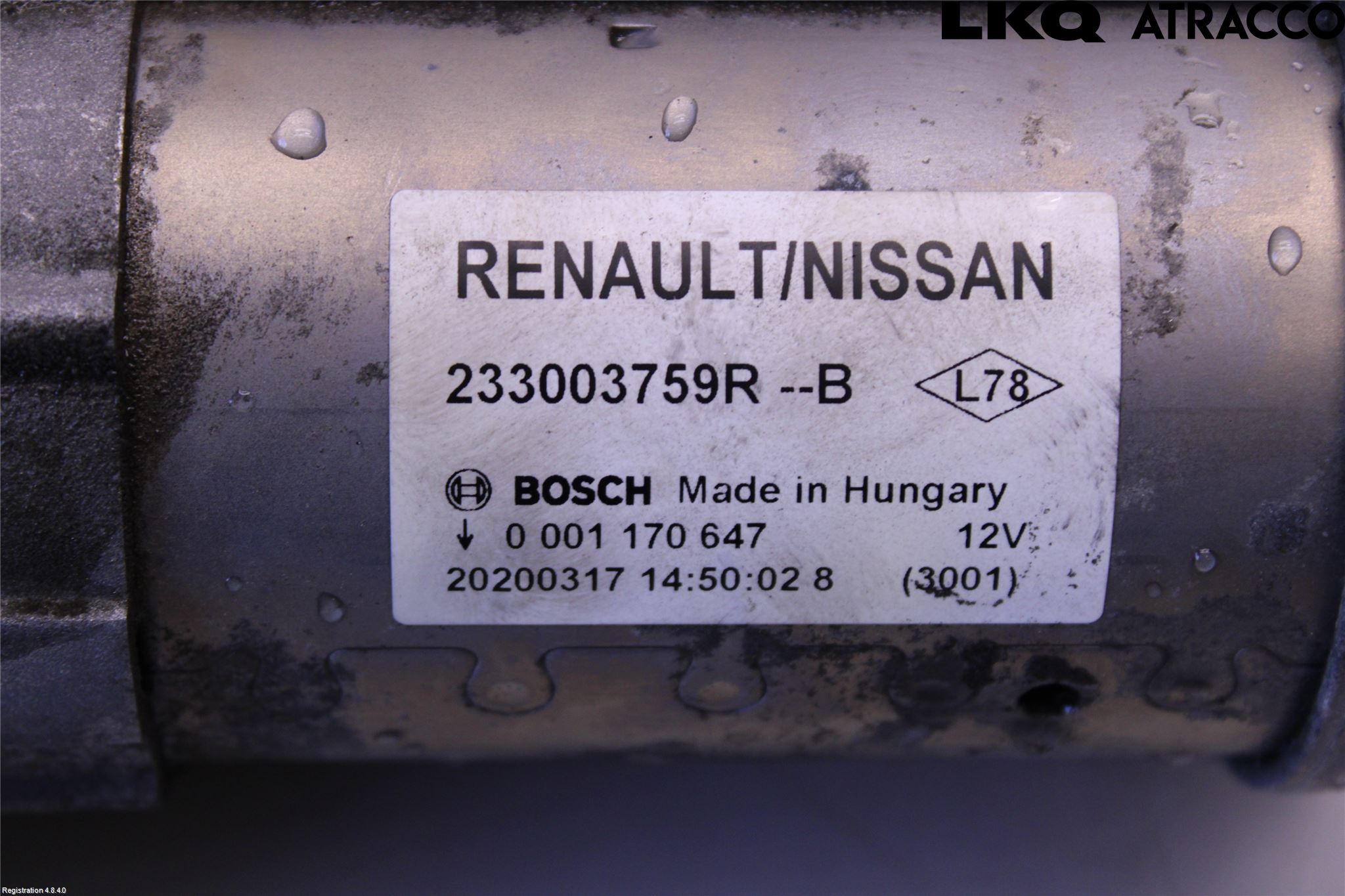 Dacia DOKKER 13- Startmotor Diesel