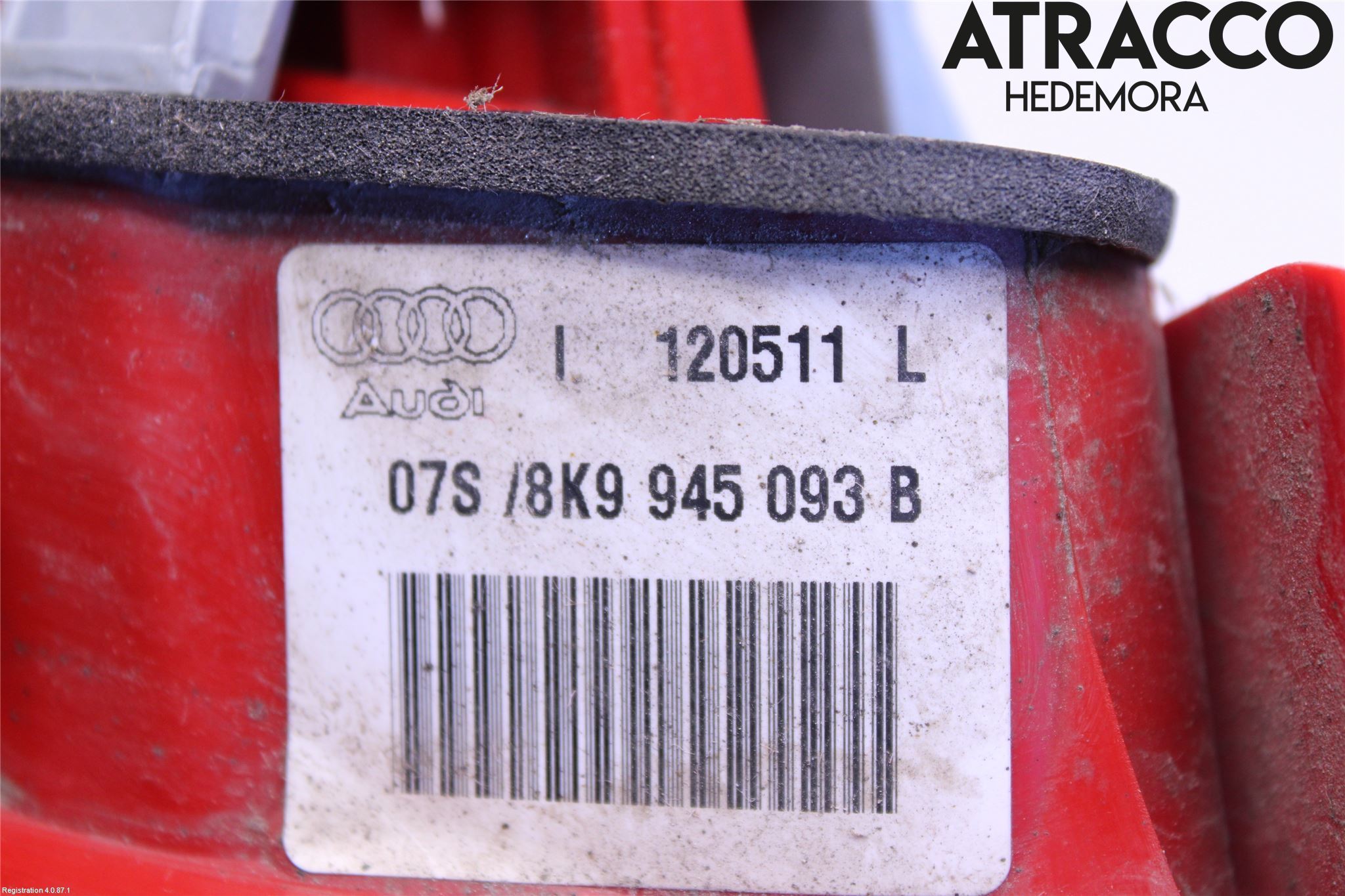 Audi A4/S4 08-11 Bakljus Lucka Vä