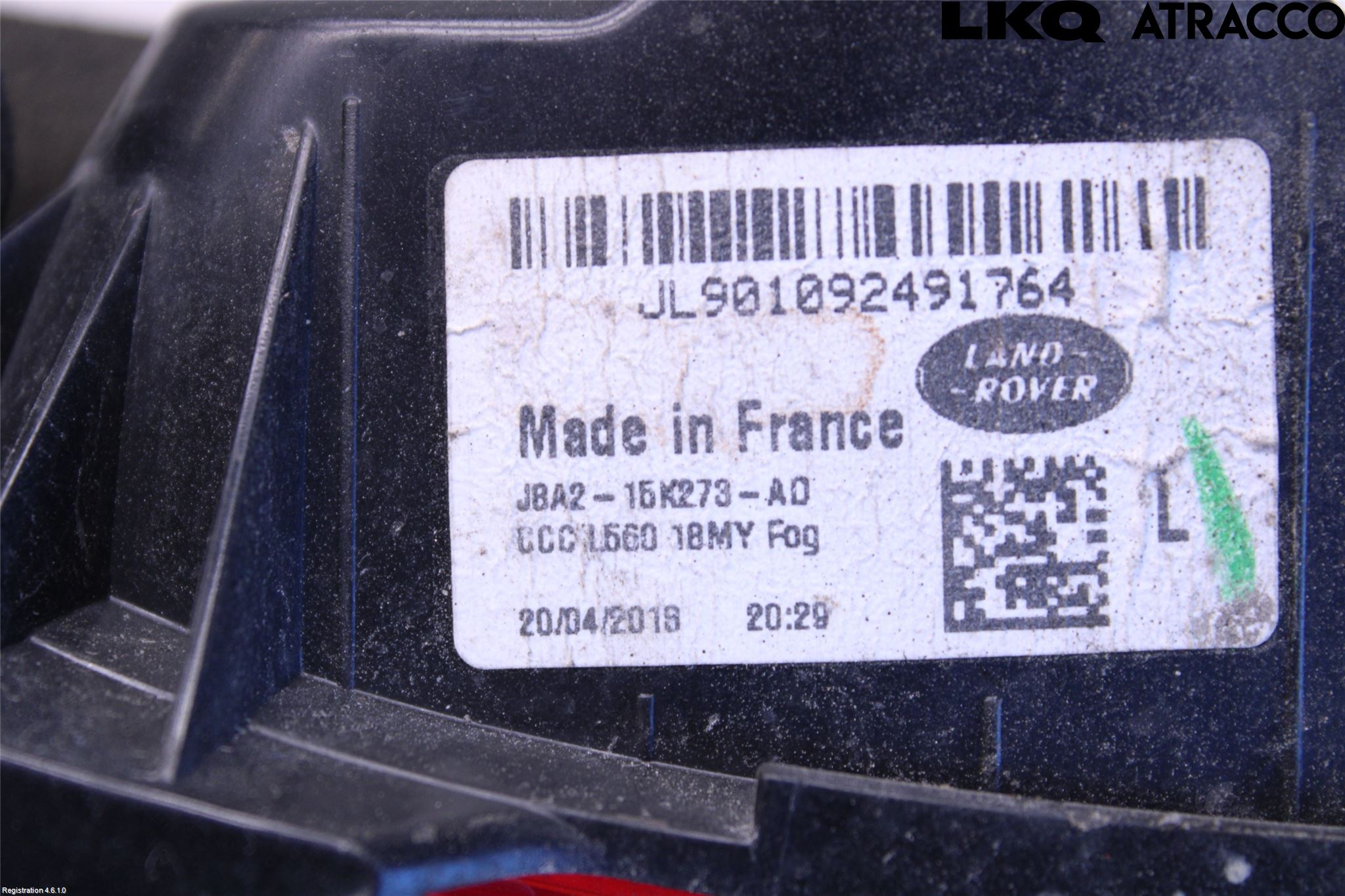 Landrover RANGE ROVER VELAR (L560) 17- Dimljus/Reflex Bak