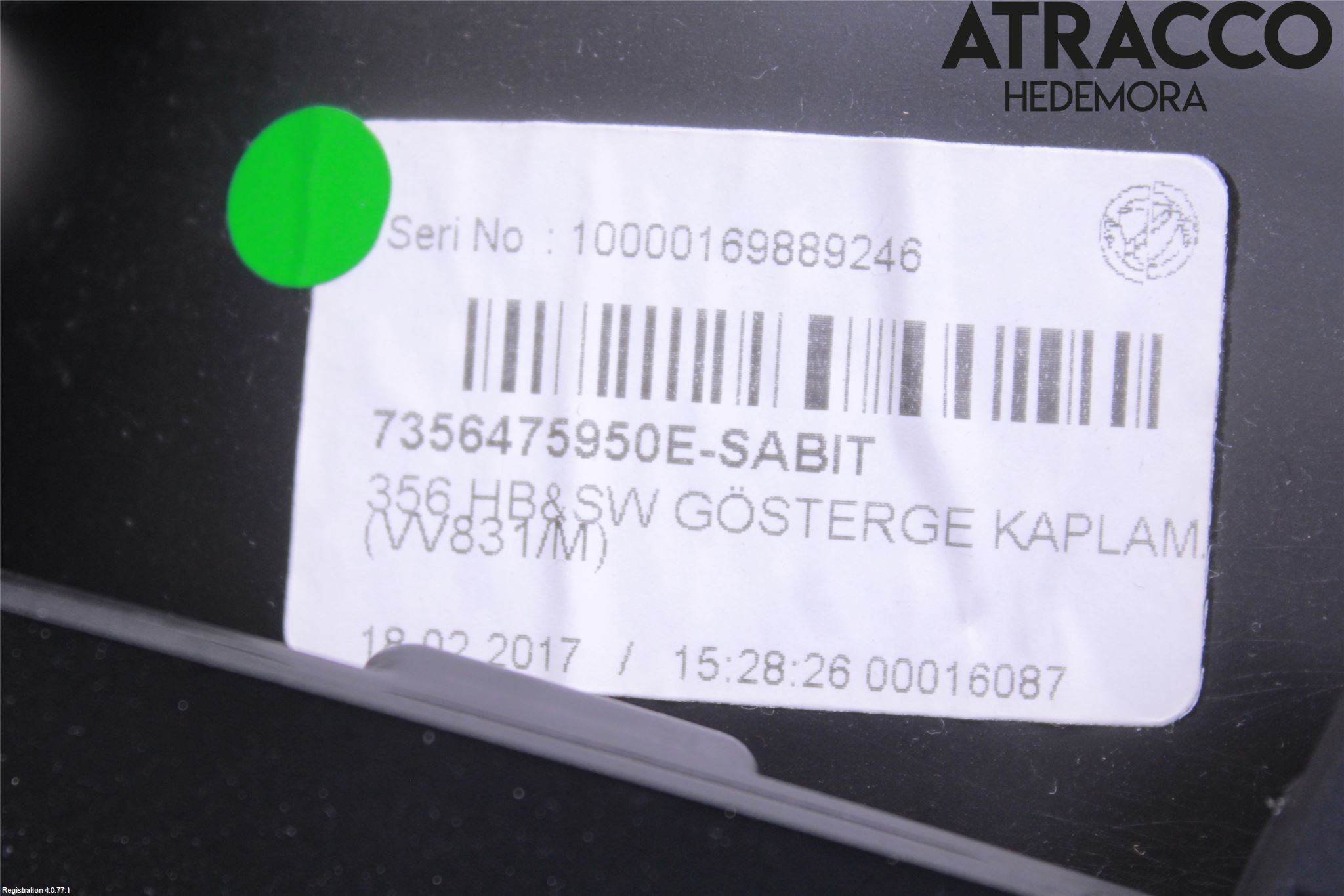 Fiat TIPO/CROSS 16- Instrument-Radio Sarg