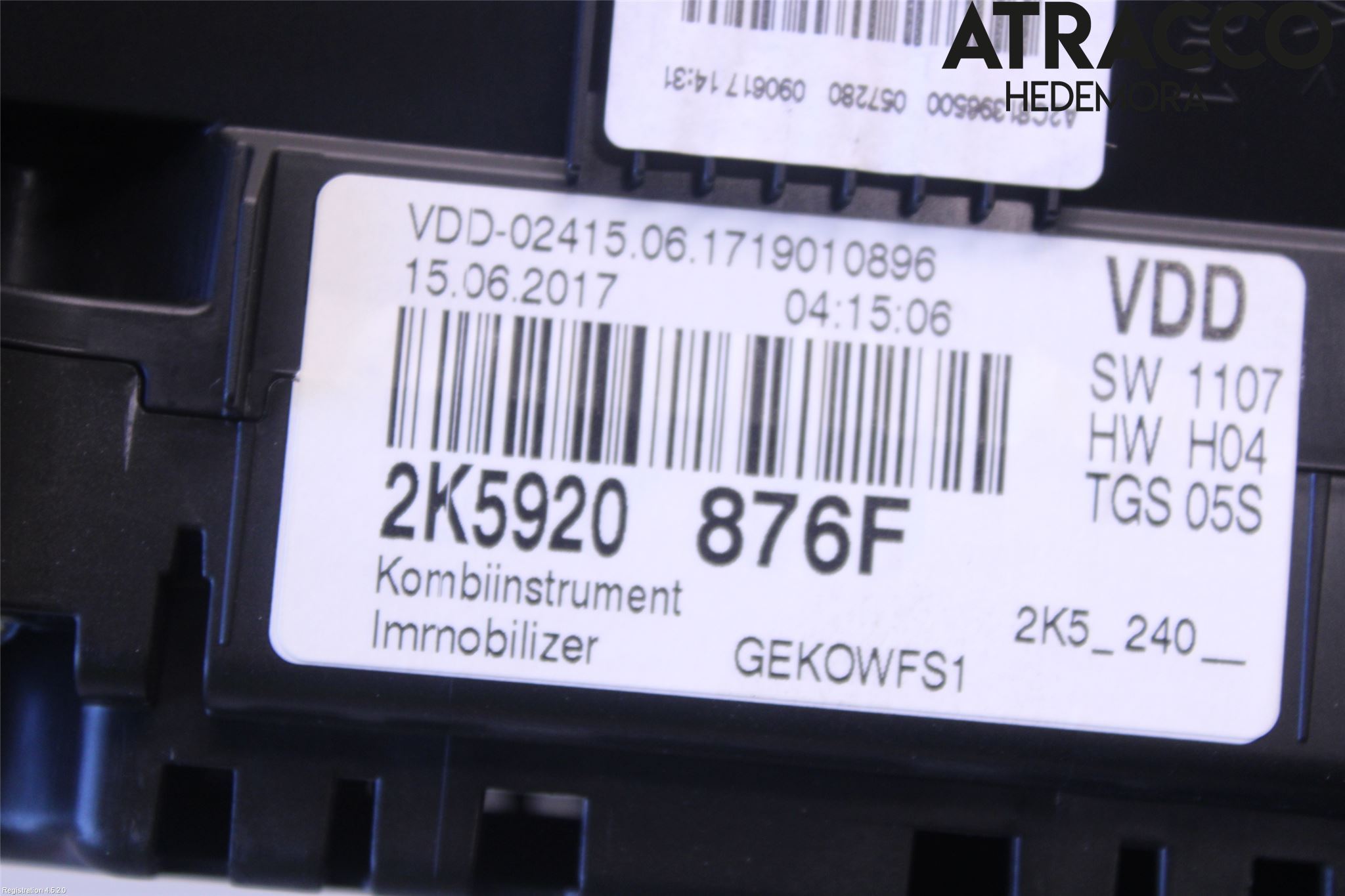 Volkswagen VW CADDY 16-20 Instrument Komb