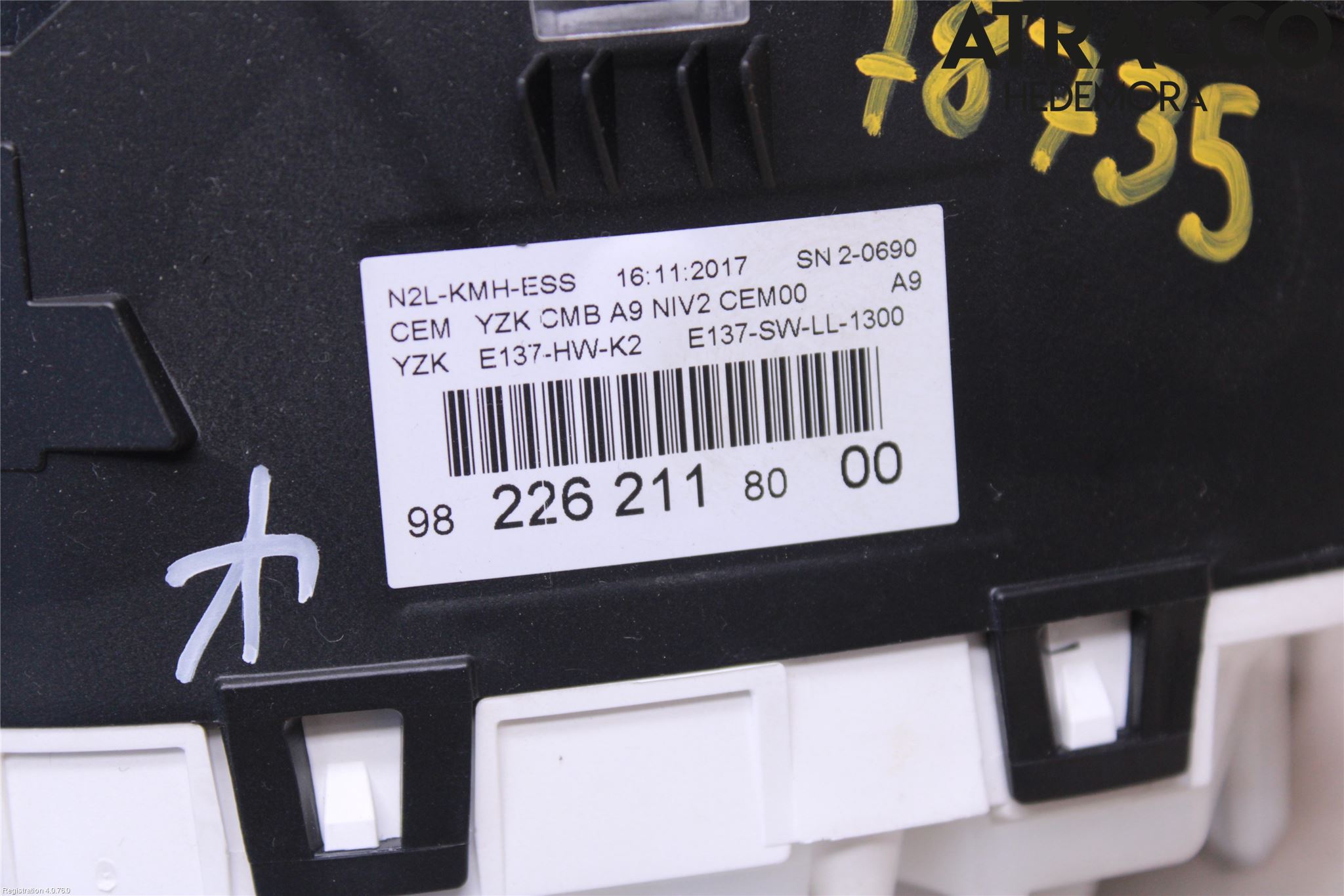 Peugeot PEUGOT 208 16-19 Instrument Komb