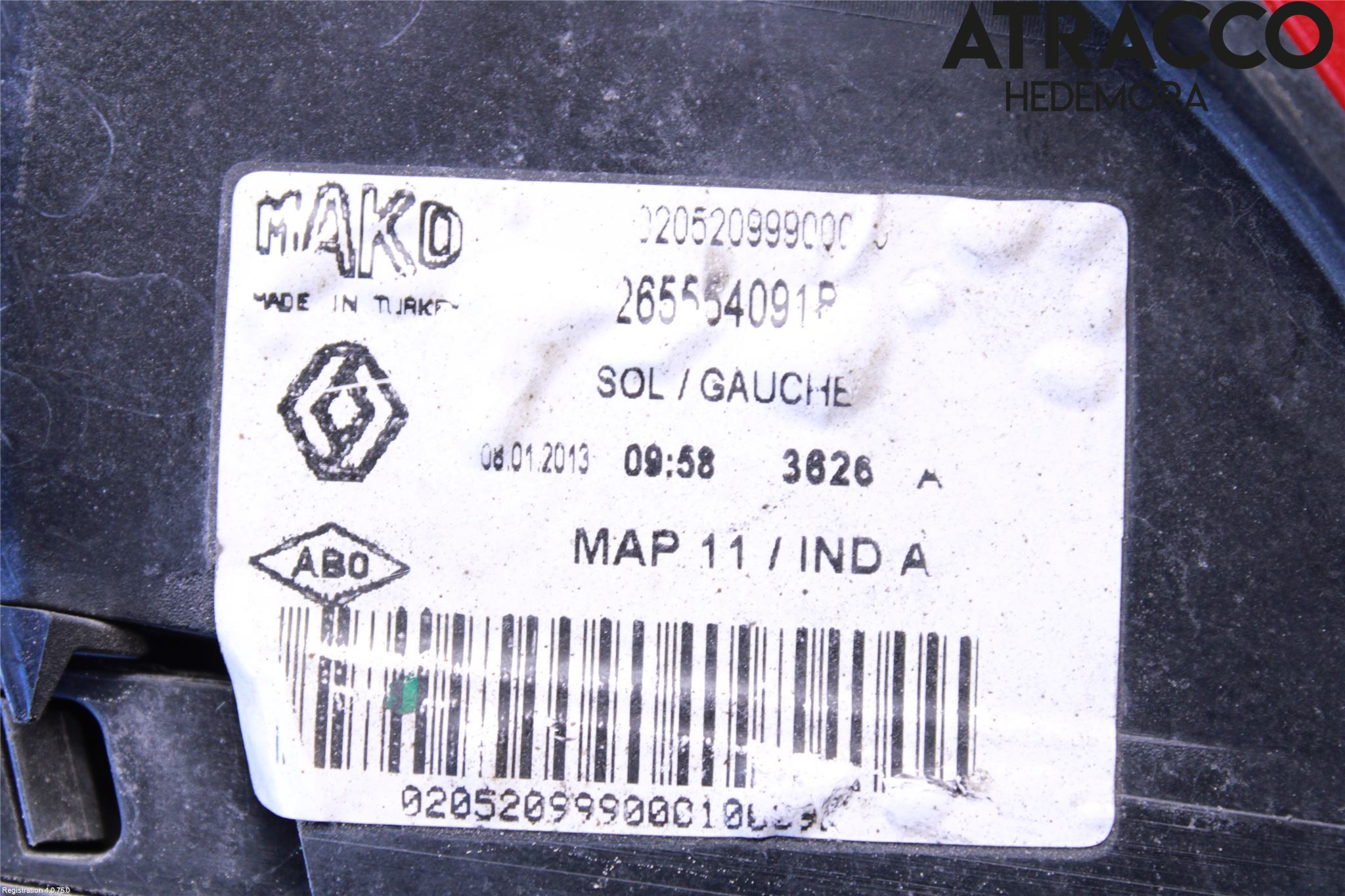 Renault CLIO IV 12-16 Bakljus Vänster