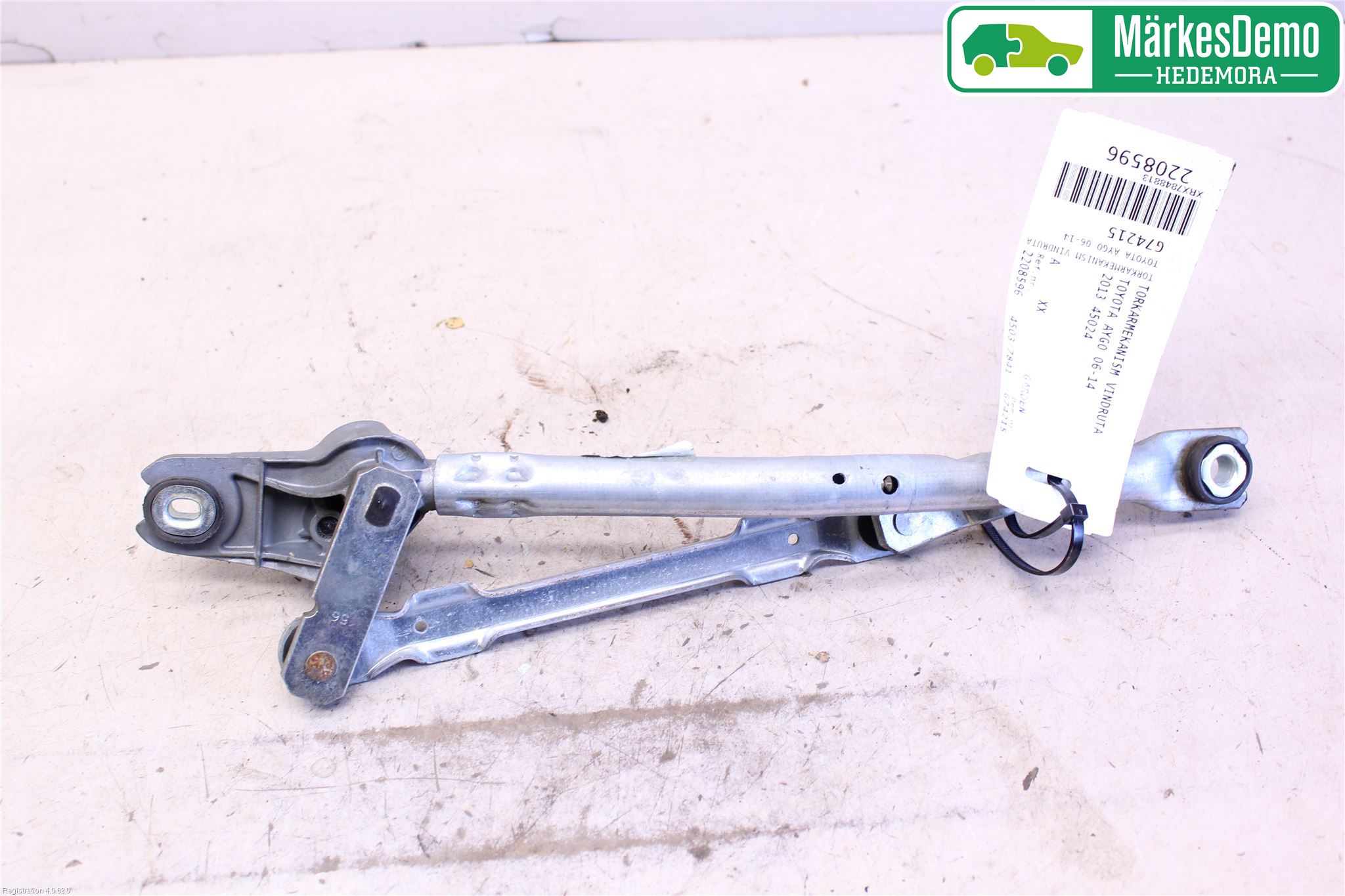 Toyota AYGO 06-14 Torkarmekanism Vindruta